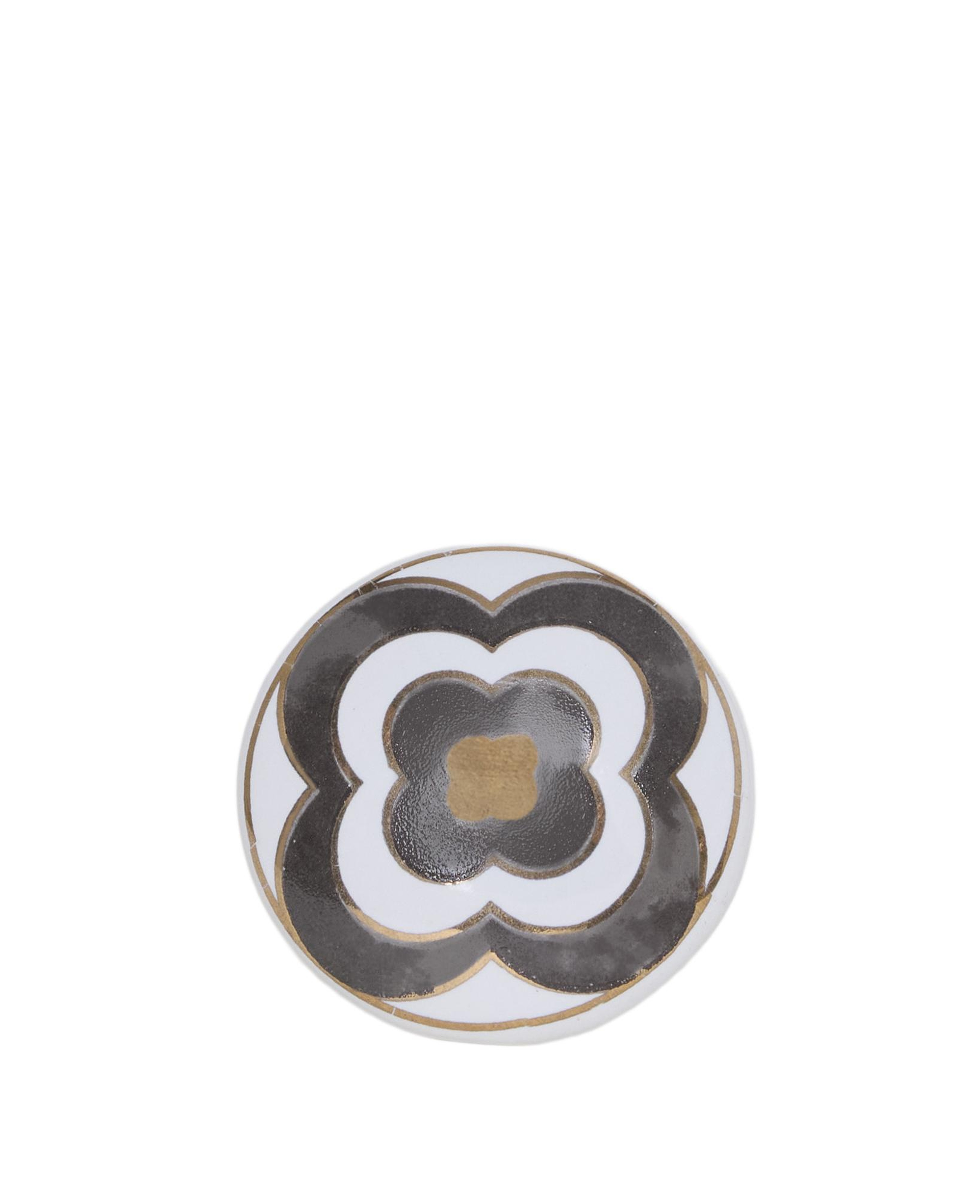 YARGICI Metal Detaylı Seramik Çekmece Kulbu(4x6 Cm)