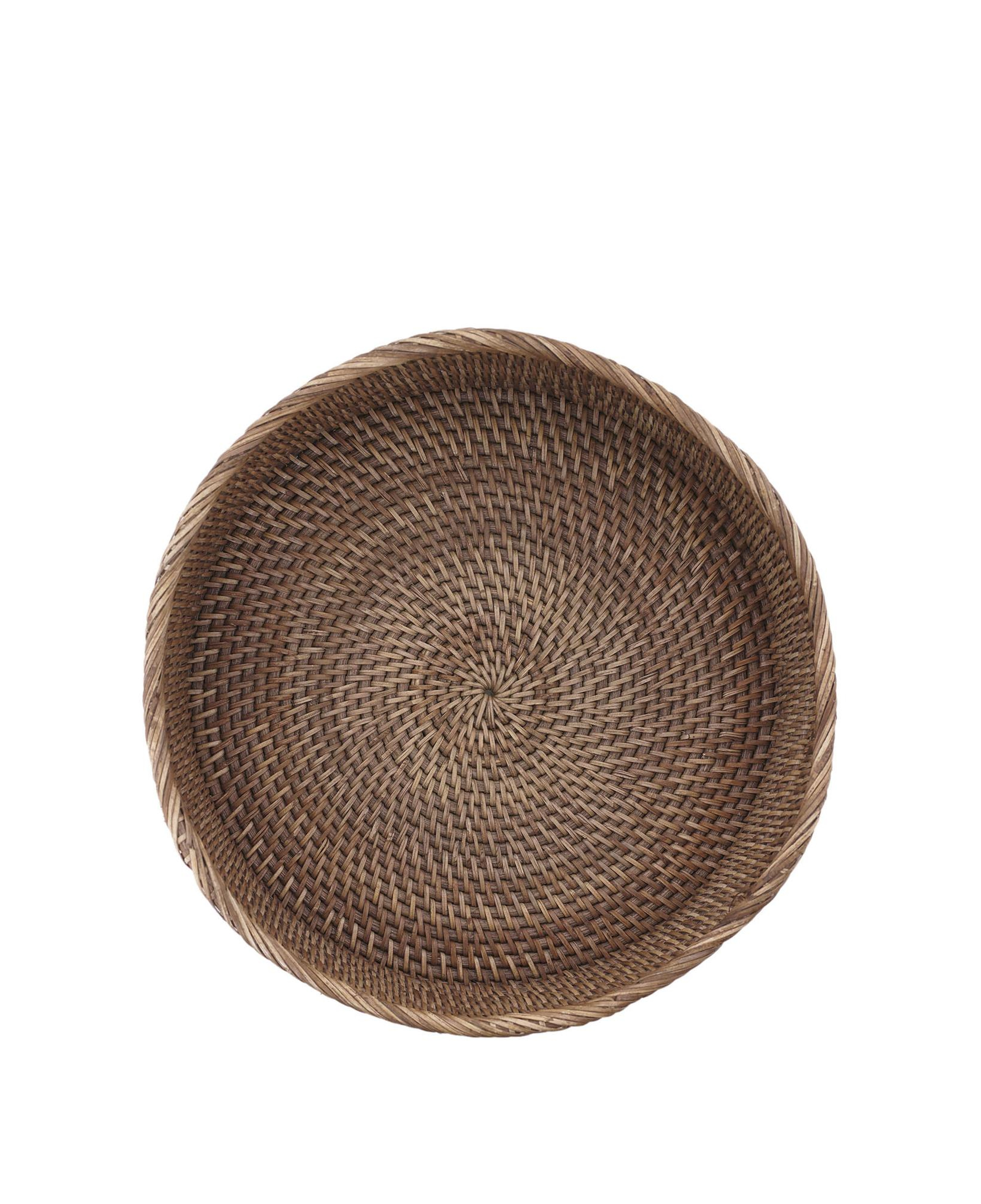 YARGICI Rattan Yuvarlak Tepsi(30x8 Cm)