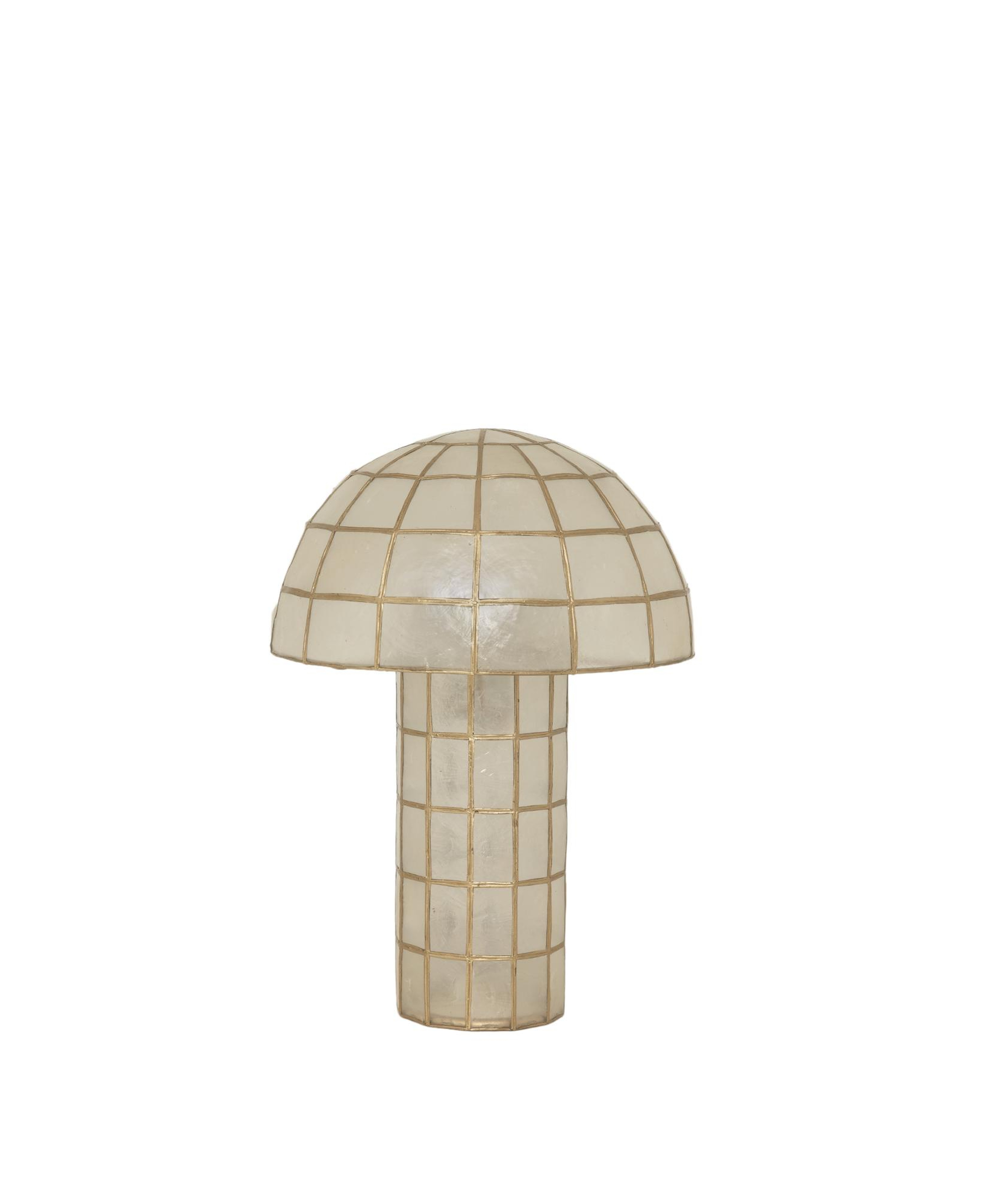 YARGICI Metal Detaylı Sedef Abajur(30x41 Cm)