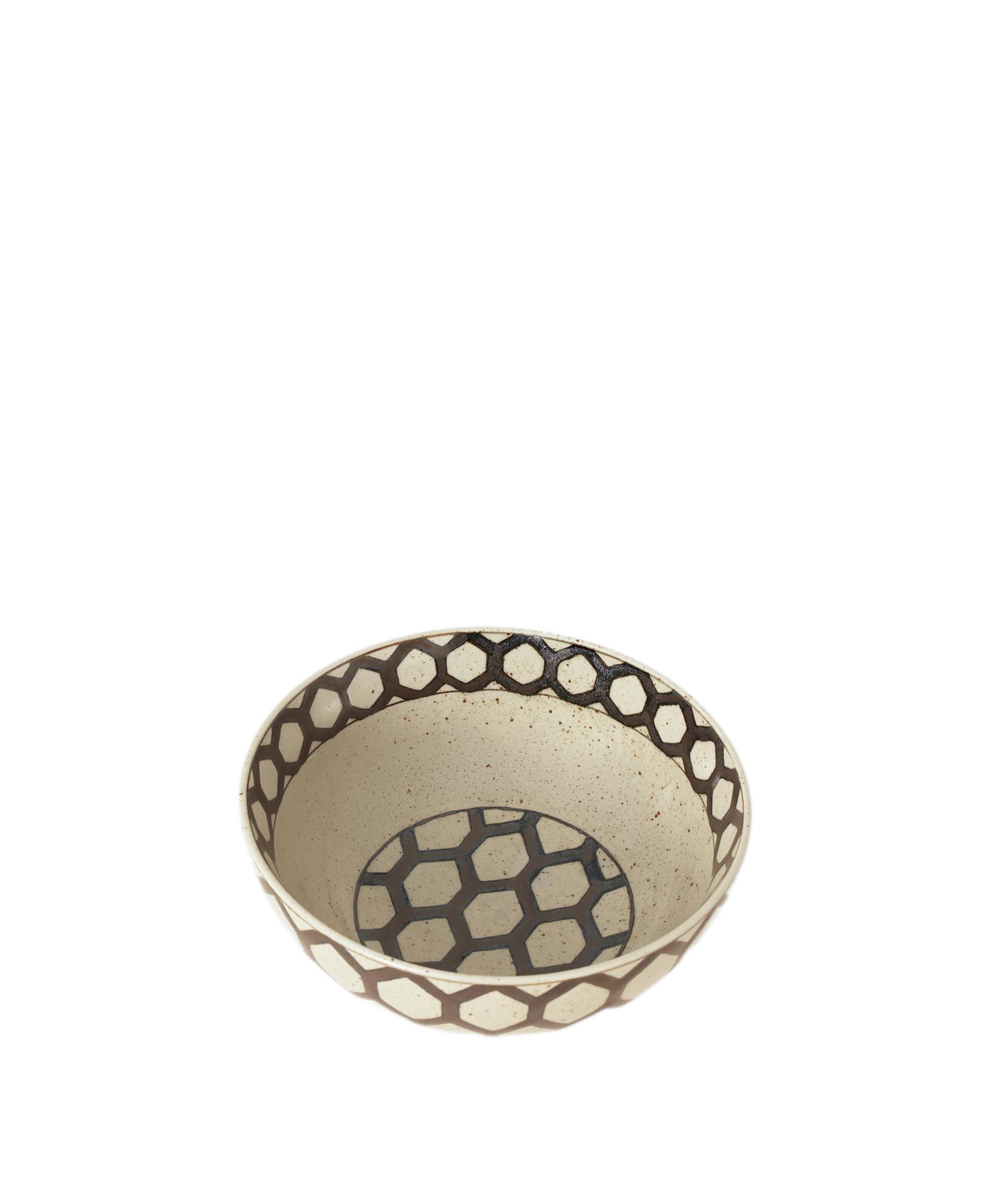 YARGICI Geometrik Desenli Seramik Kase(26x11 Cm)