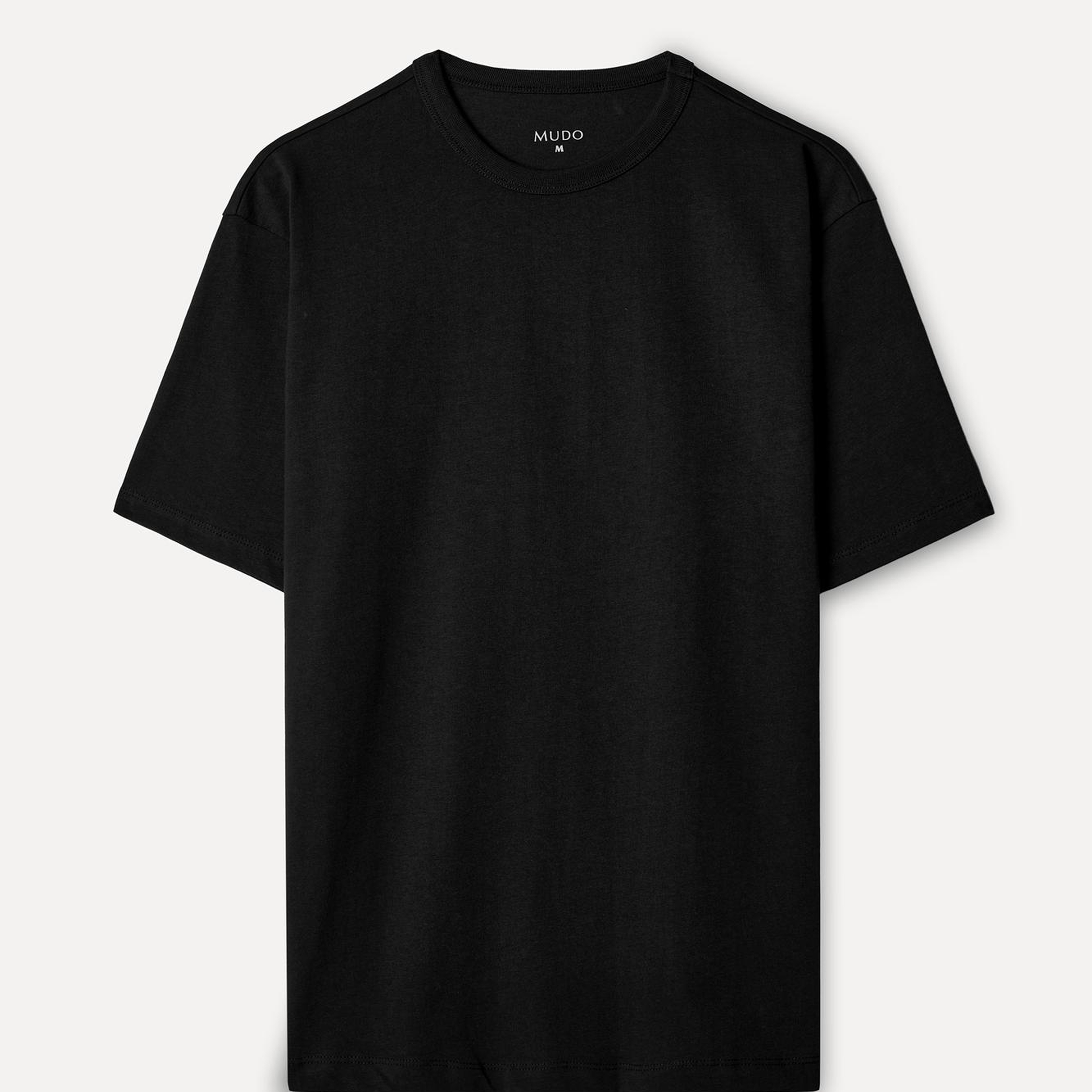 Erkek Siyah Comfort Fit Bisiklet Yaka T-Shirt