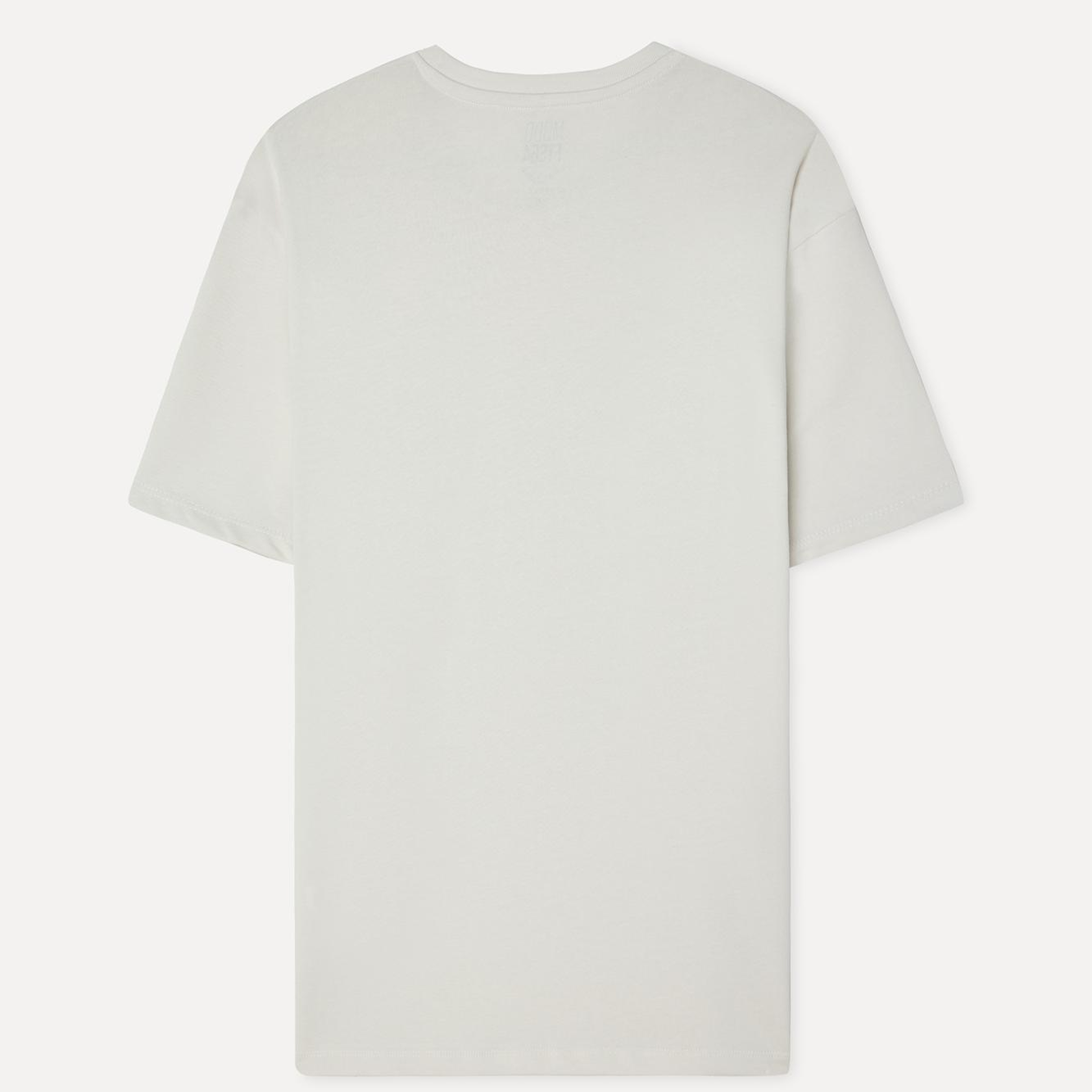 Erkek Kırık Beyaz Baskılı Comfort Fit Bisiklet Yaka T-Shirt