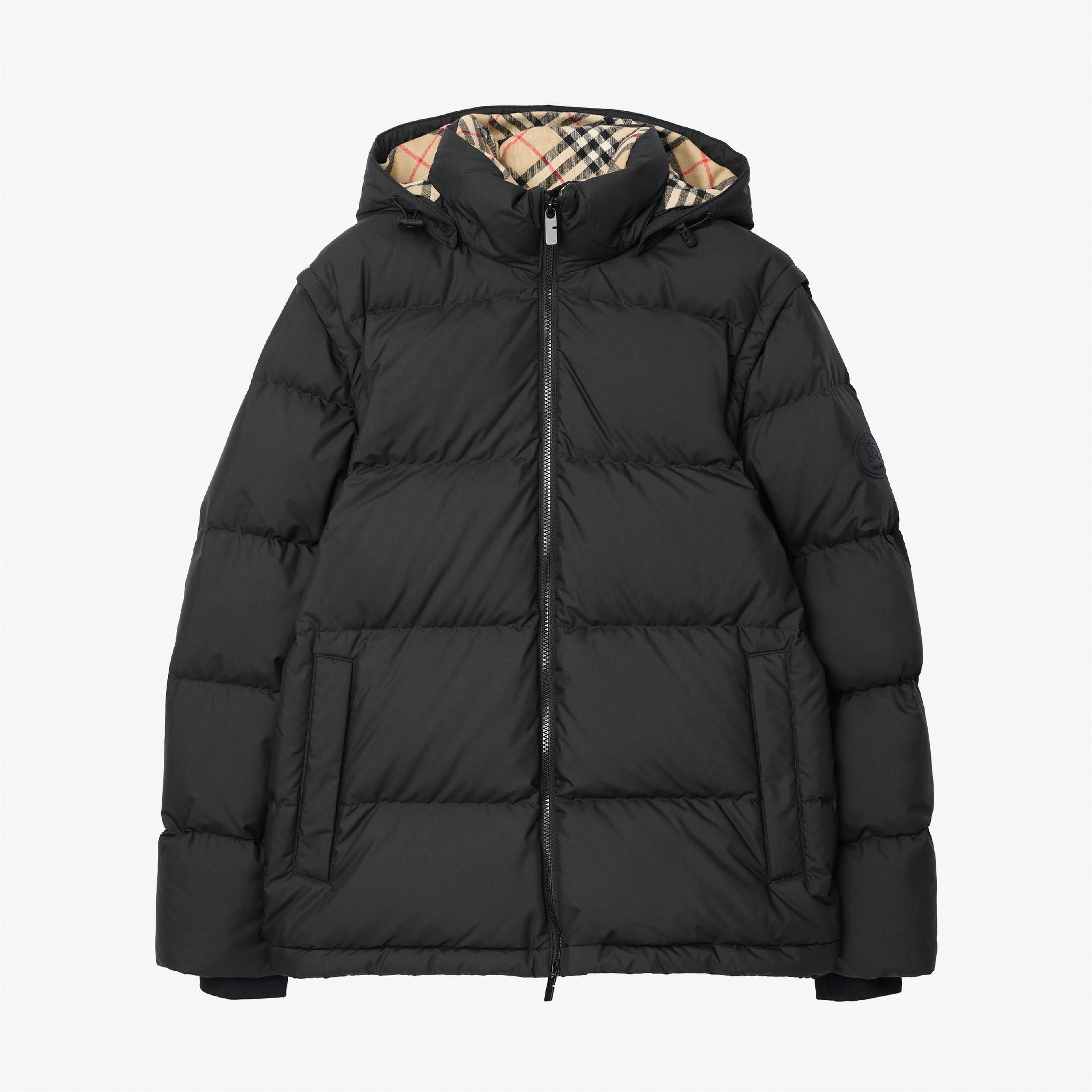 Burberry Detachable Puffer Erkek Siyah Mont