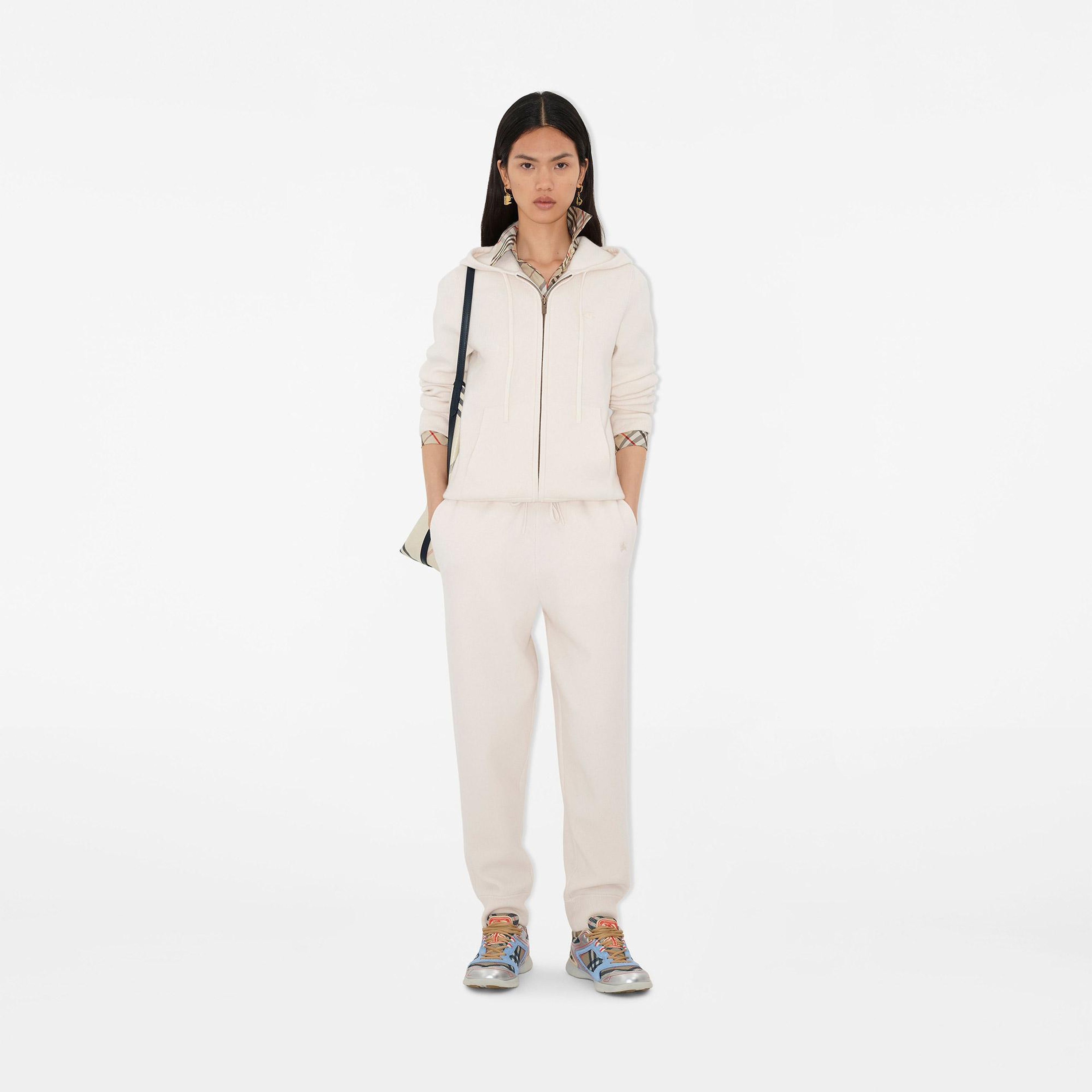 Burberry Cashmere Blend Jogging Kadın Beyaz Pantolon