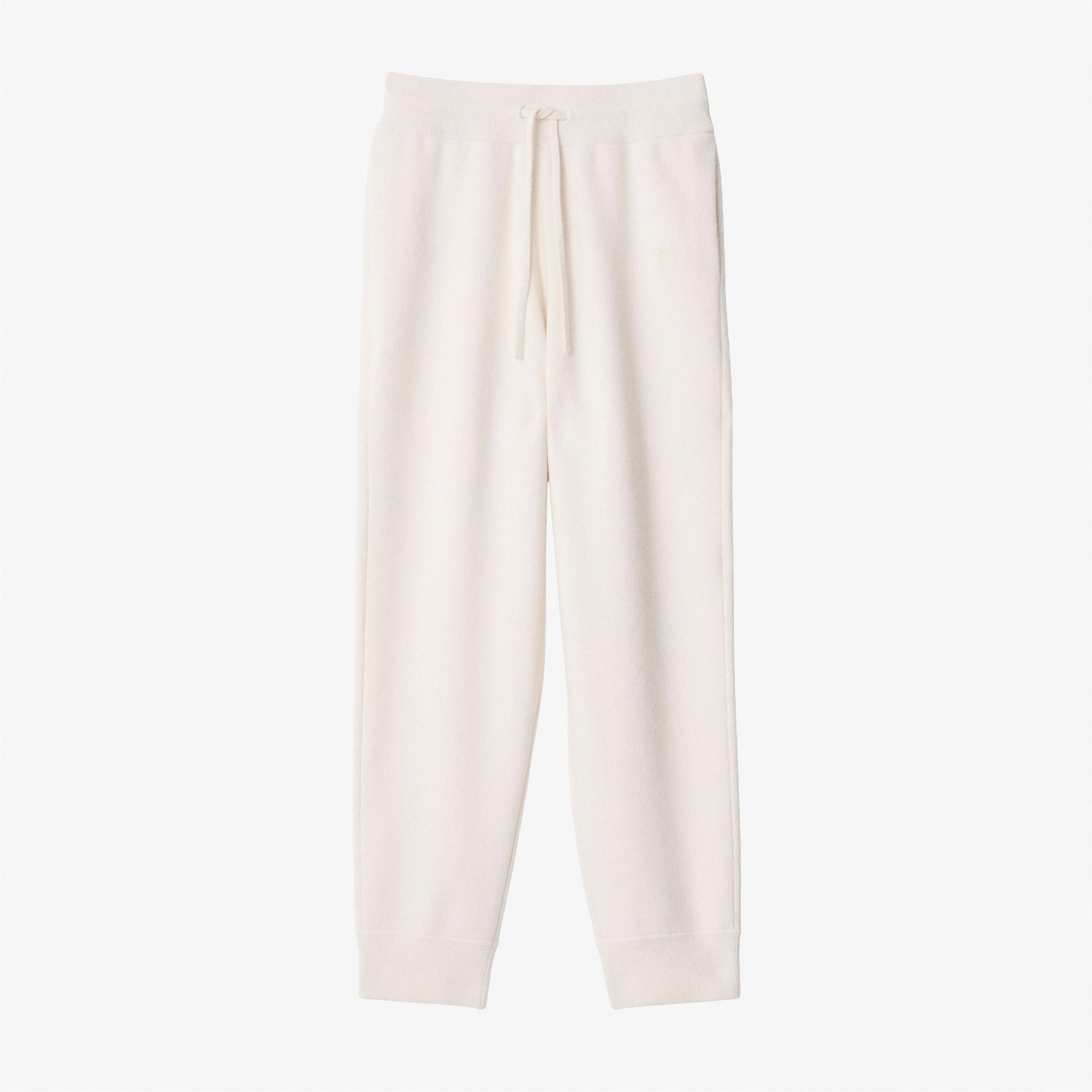 Burberry Cashmere Blend Jogging Kadın Beyaz Pantolon