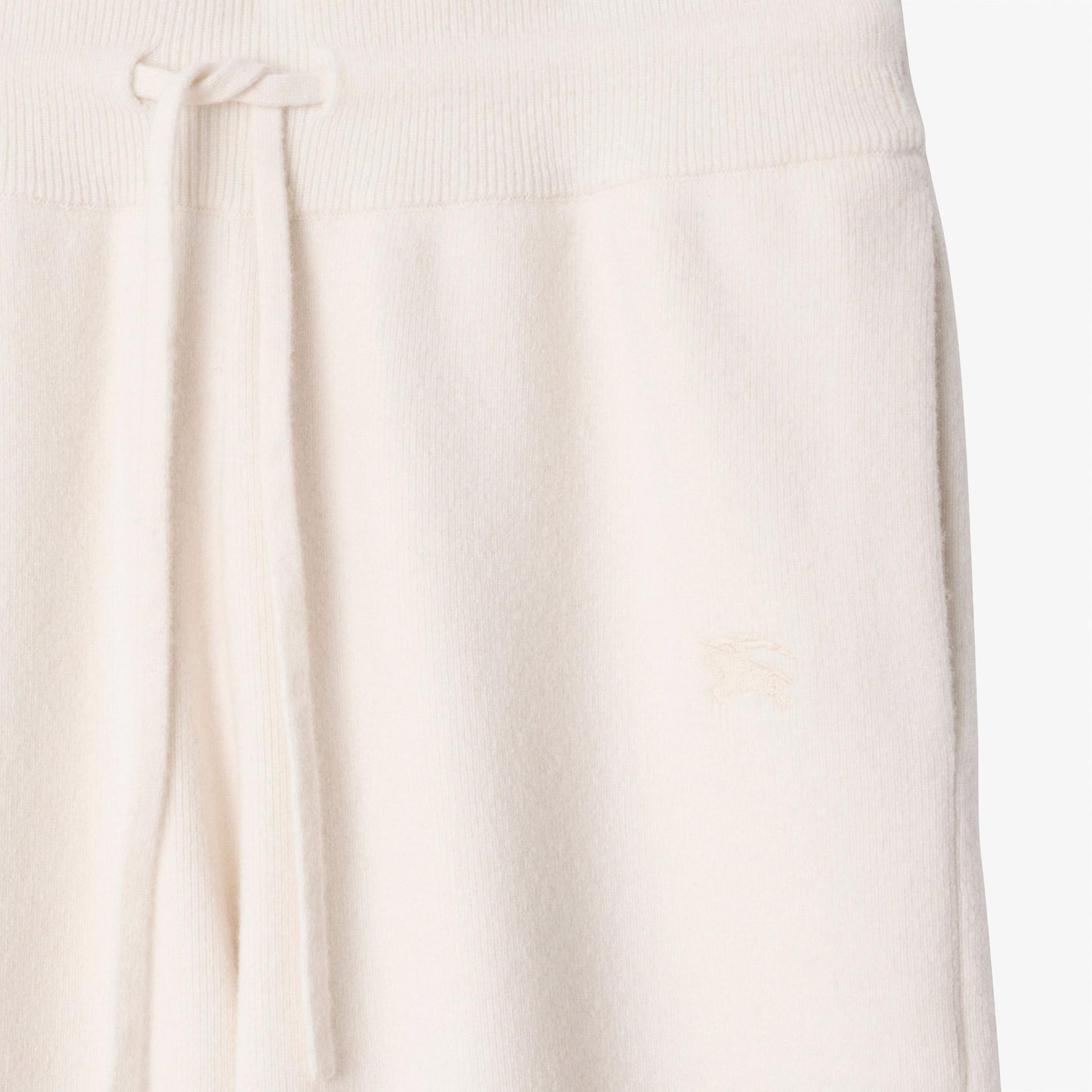 Burberry Cashmere Blend Jogging Kadın Beyaz Pantolon