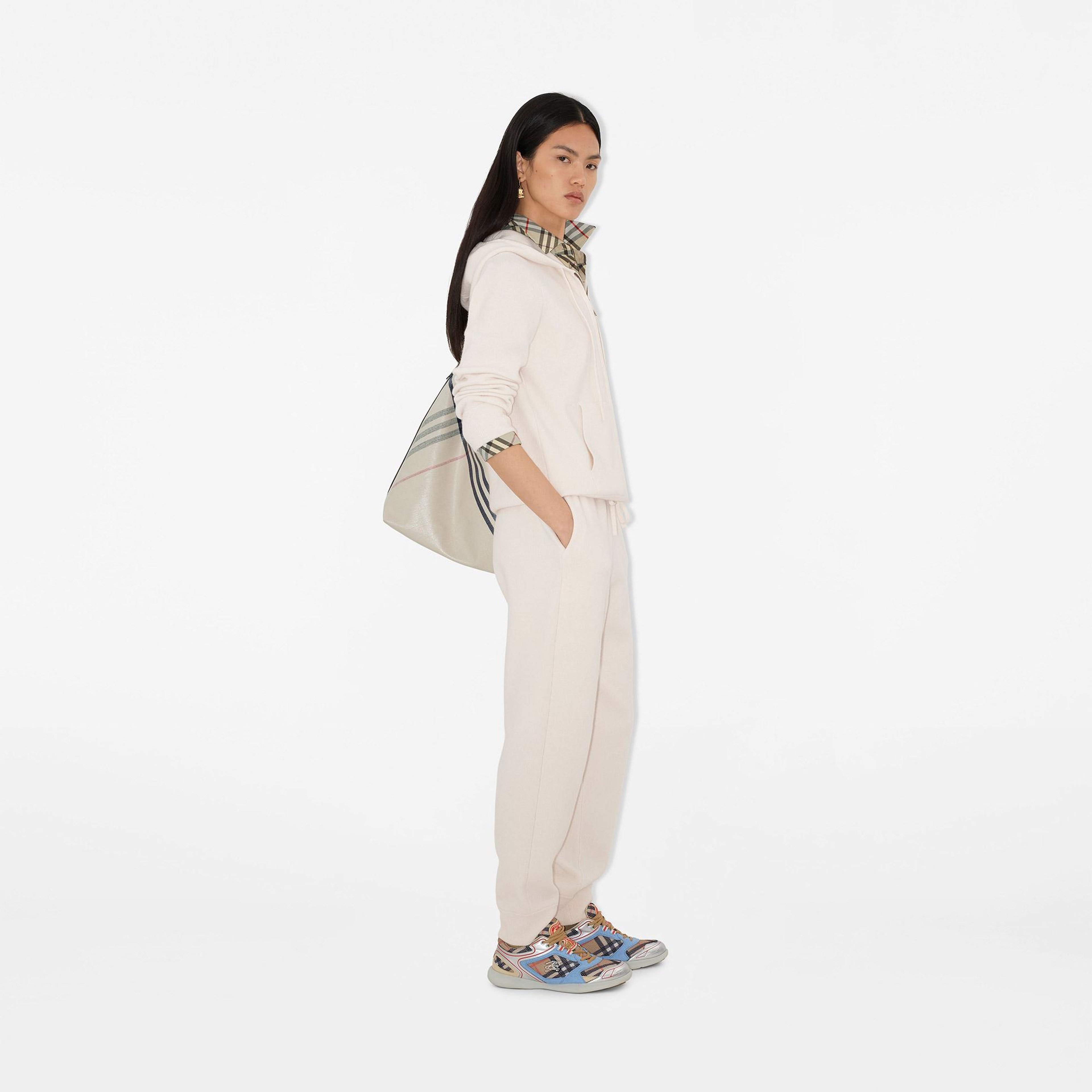 Burberry Cashmere Blend Jogging Kadın Beyaz Pantolon