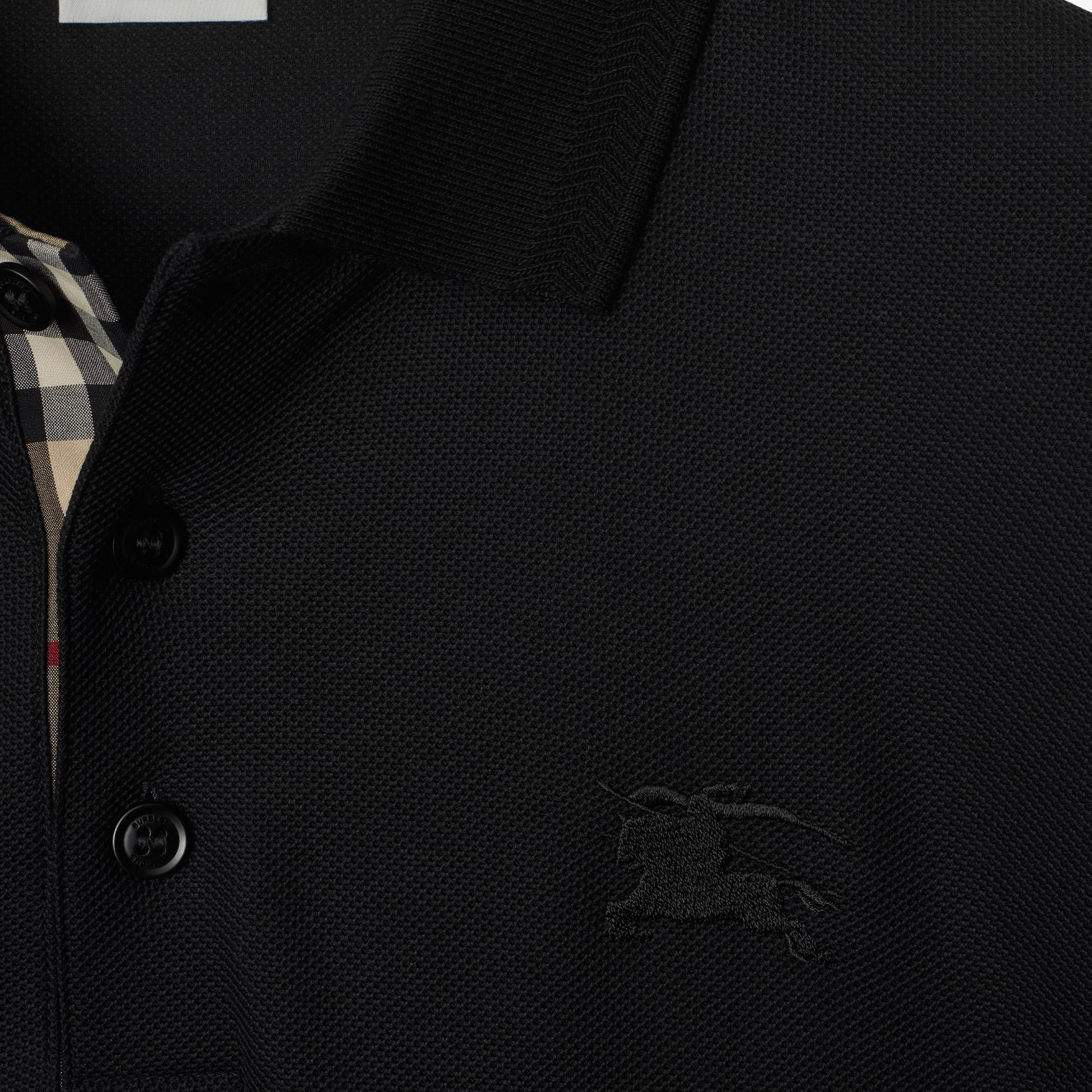 Burberry Cotton Erkek Siyah Uzun Kollu Polo