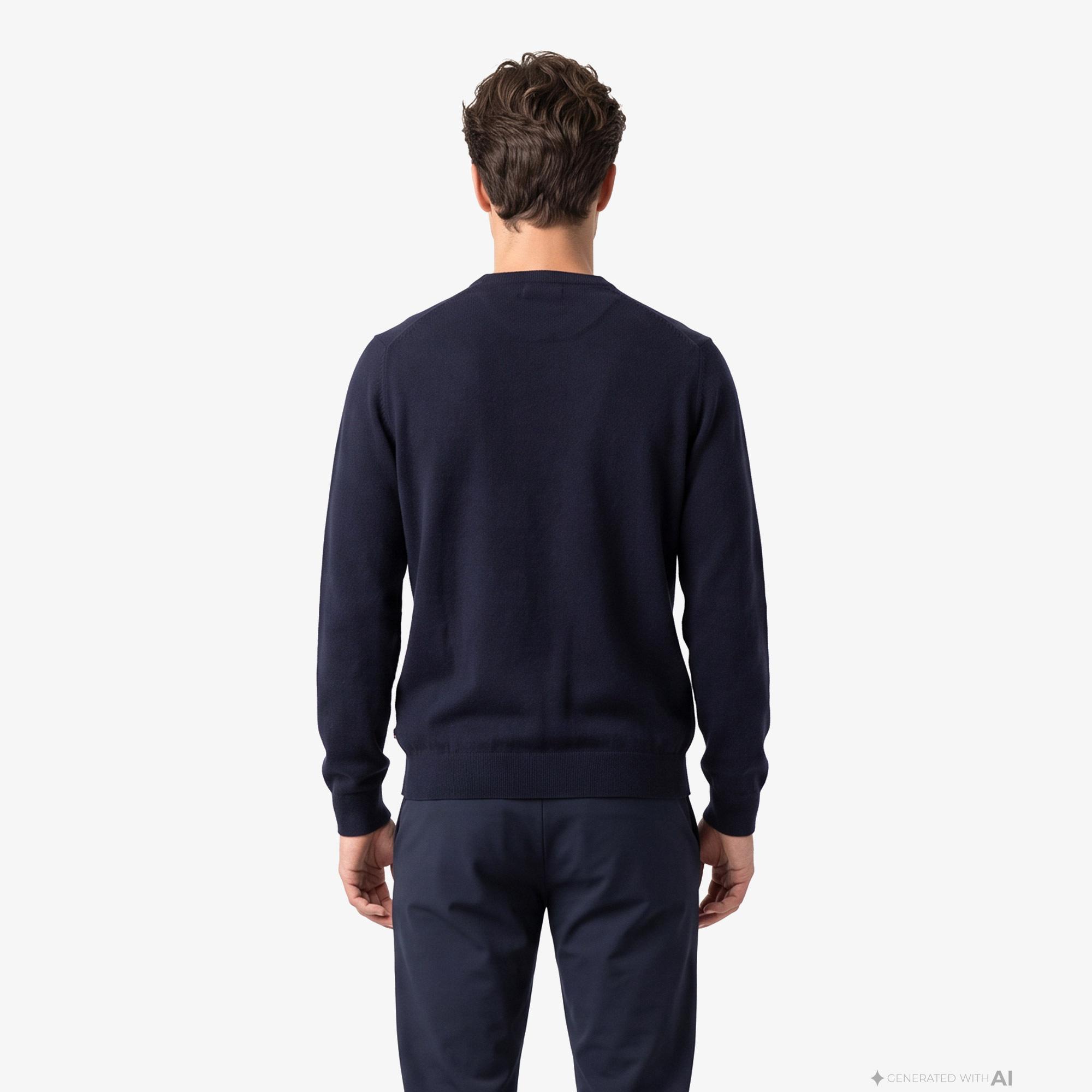Nautica Erkek Lacivert Regular Fit Yün Kazak