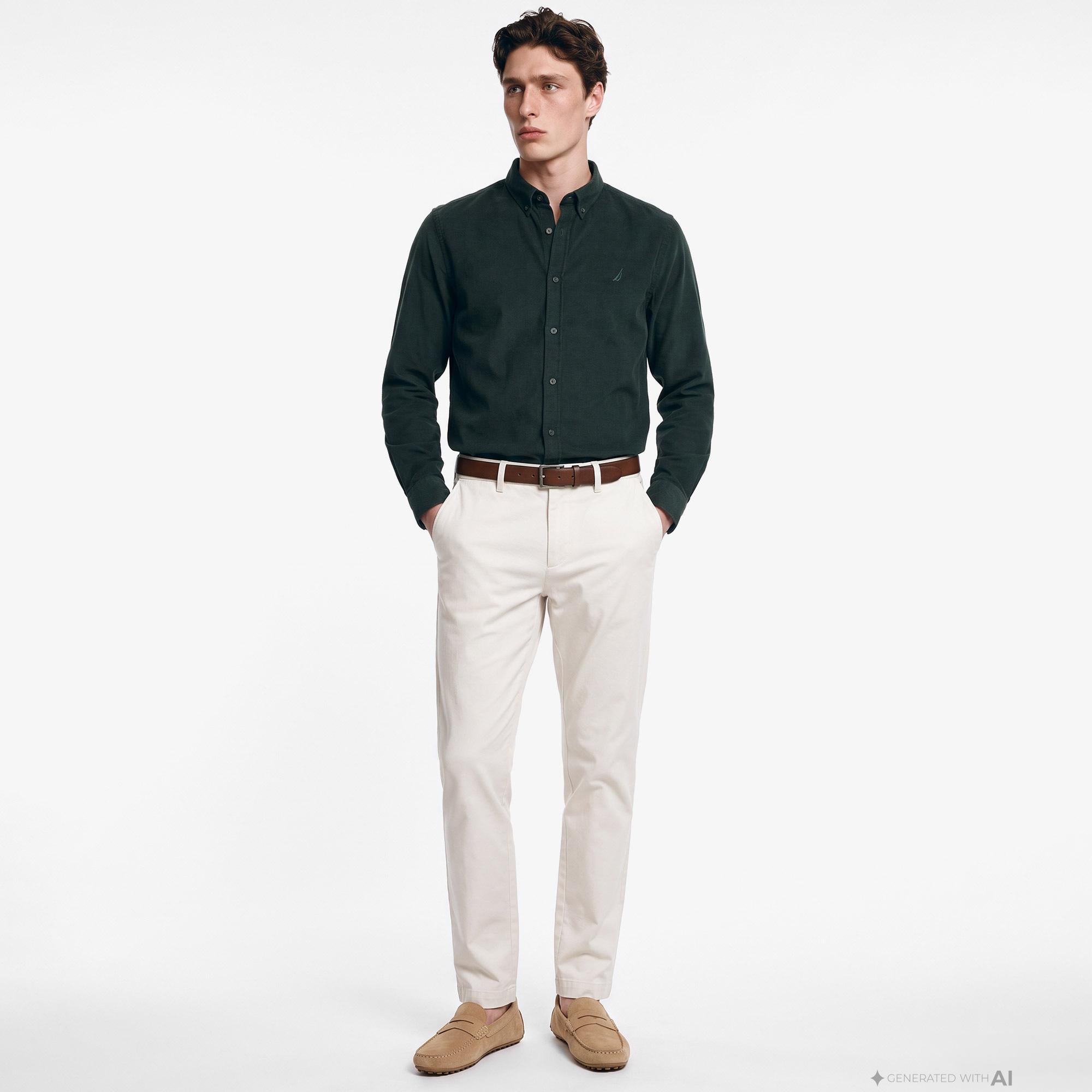 Nautica Erkek Yeşil Regular Fit Gömlek