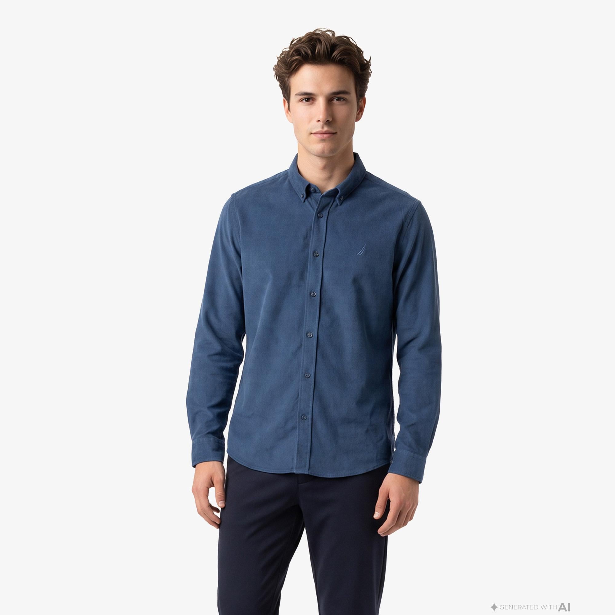 Nautica Erkek Mavi Regular Fit Gömlek