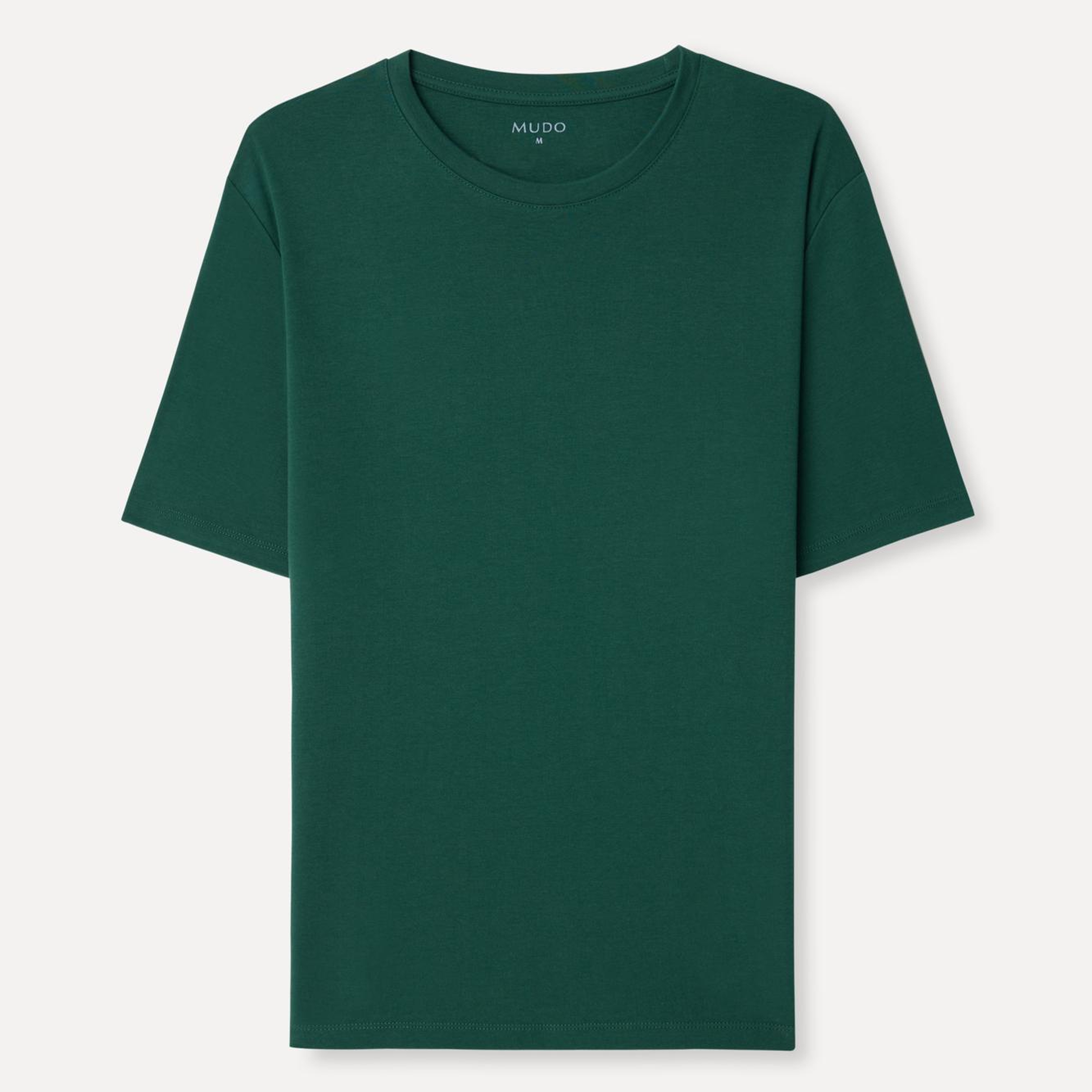 Erkek Yeşil Bisiklet Yaka T-Shirt