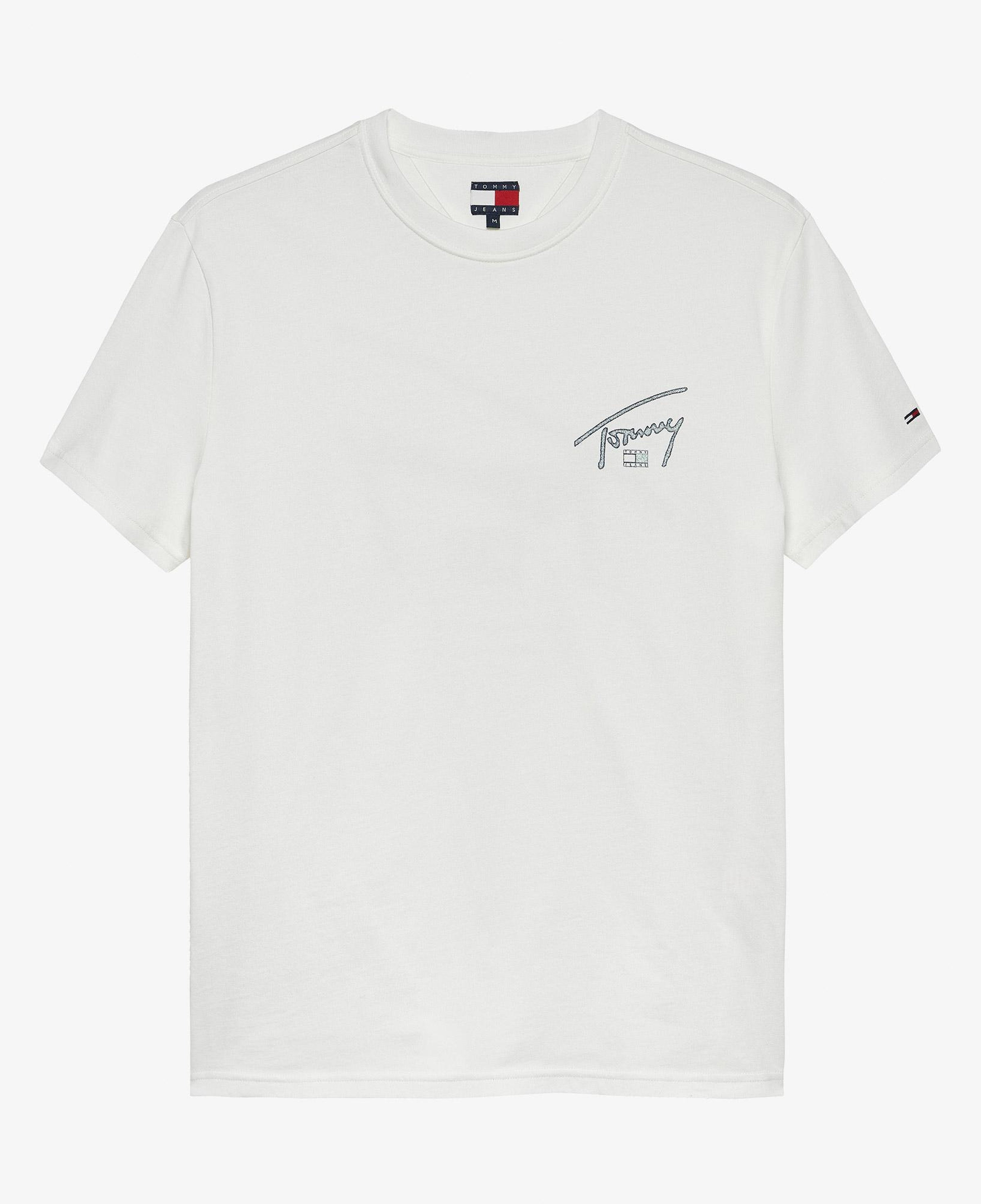 Tommy Hilfiger Signature Erkek Beyaz T-Shirt