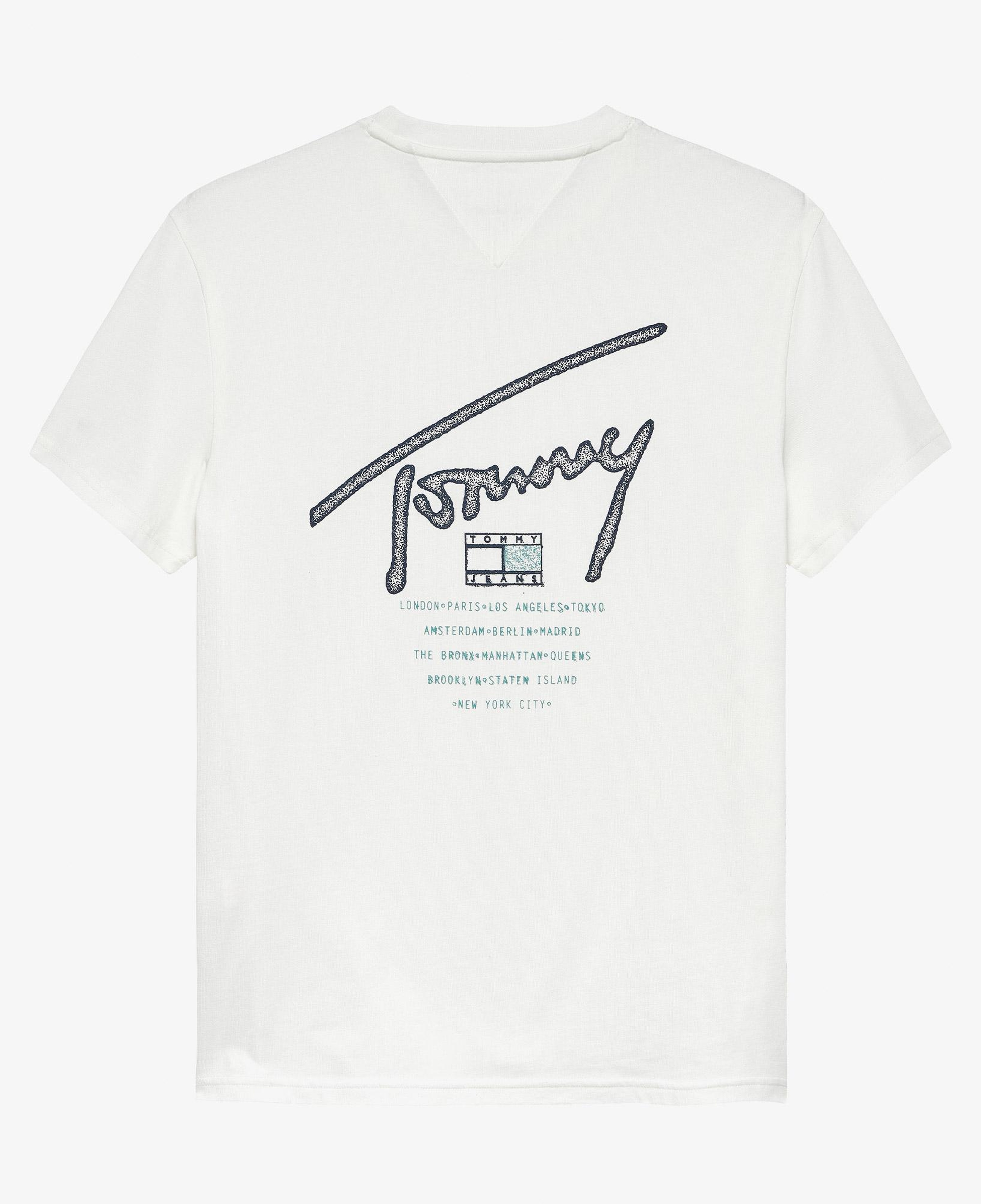 Tommy Hilfiger Signature Erkek Beyaz T-Shirt