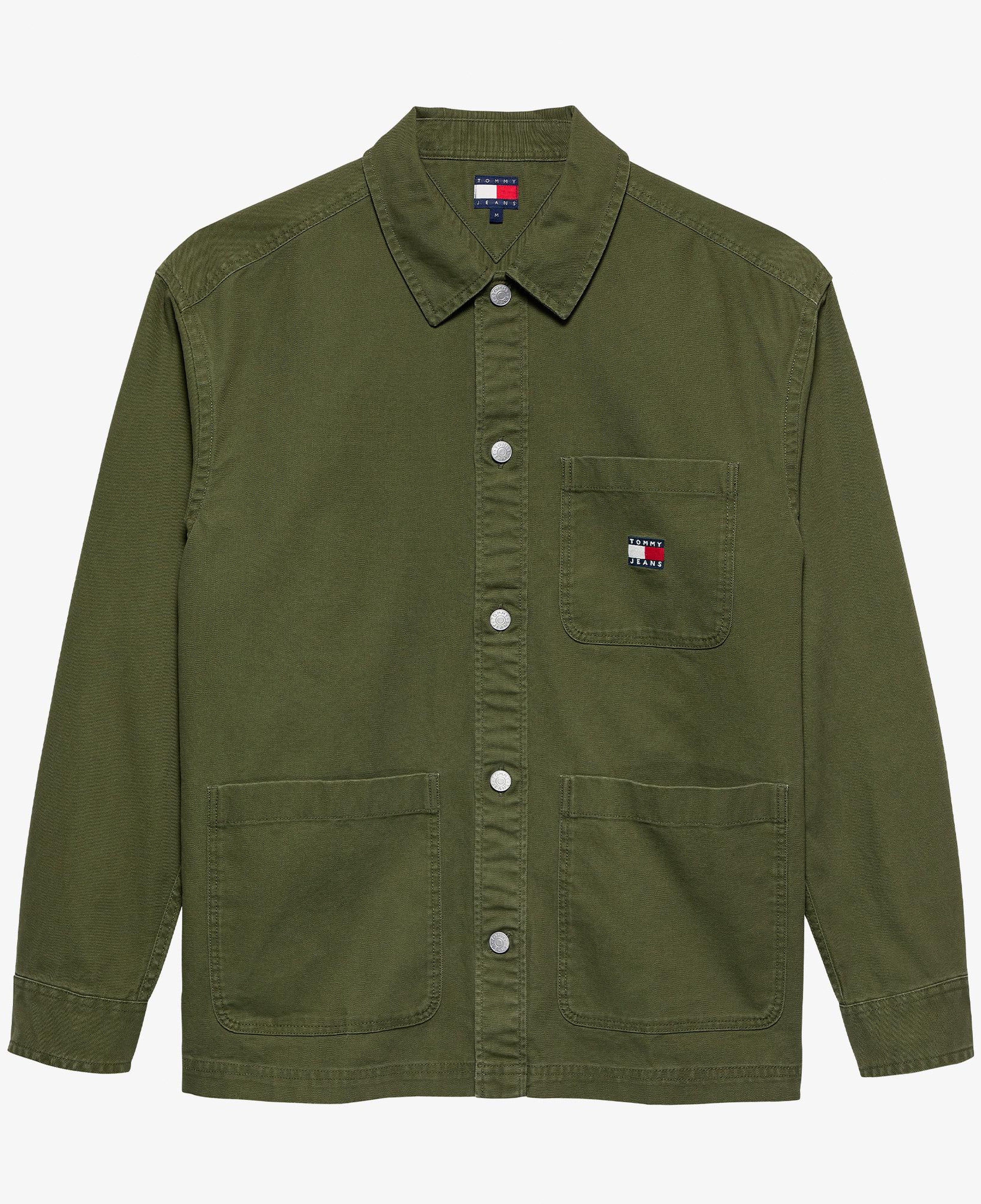 Tommy Hilfiger Overshirt Erkek Yeşil Gömlek