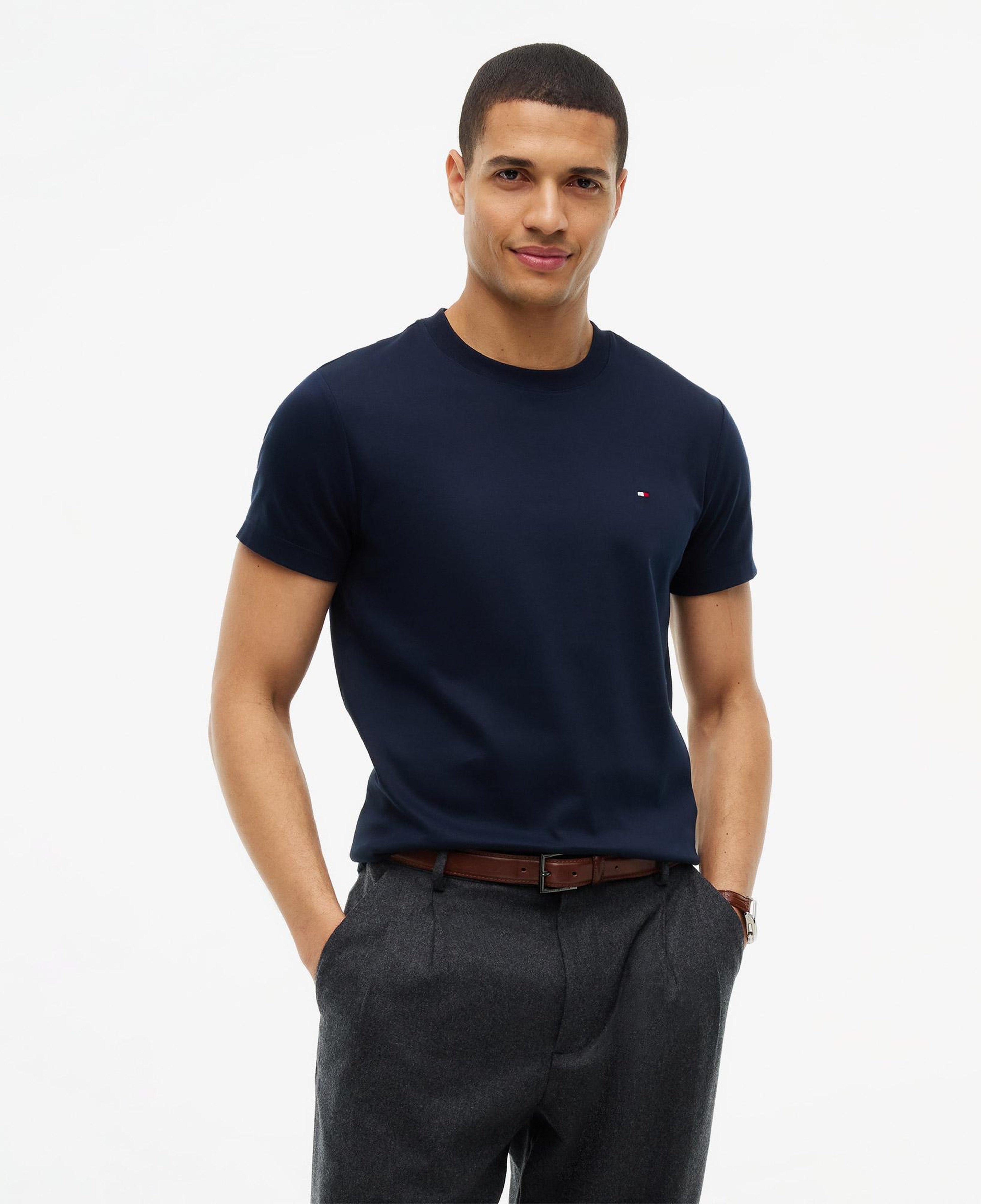 Tommy Hilfiger Elevated Essentials Erkek Lacivert T-Shirt