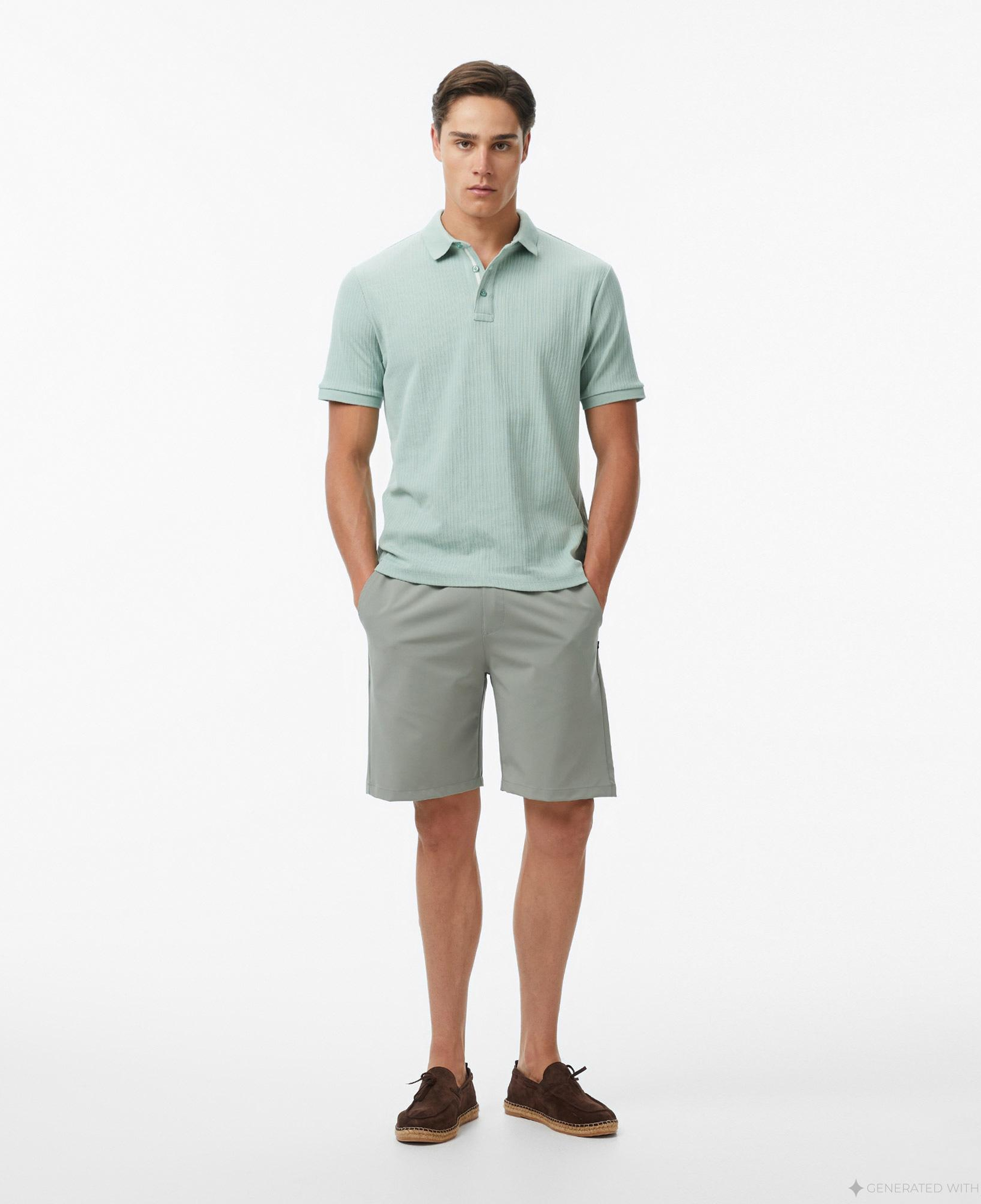 Nautica Erkek Yeşil Regular Fit Su İtici Şort