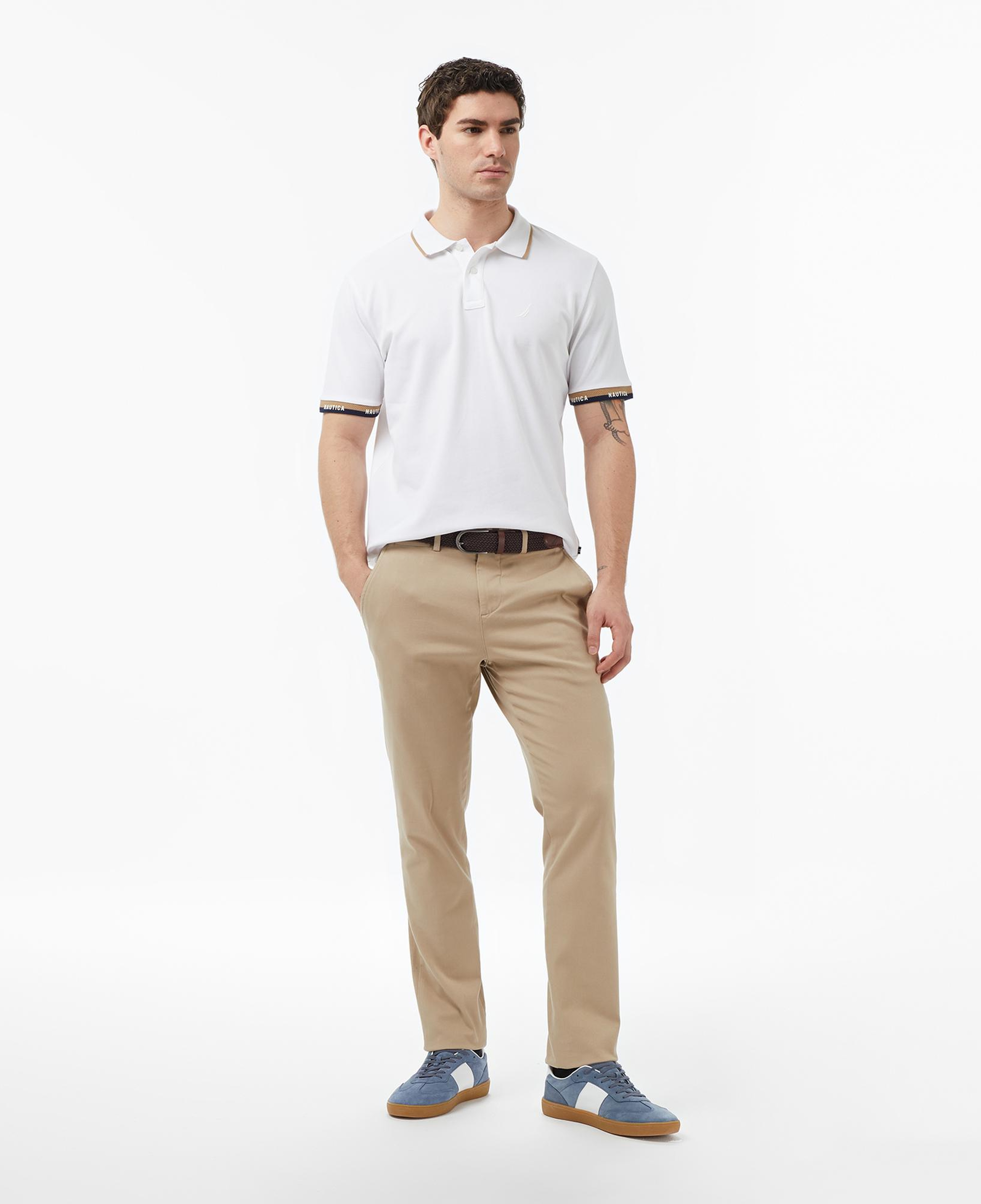 Nautica Erkek Beyaz Regular Fit Polo Yaka T-Shirt