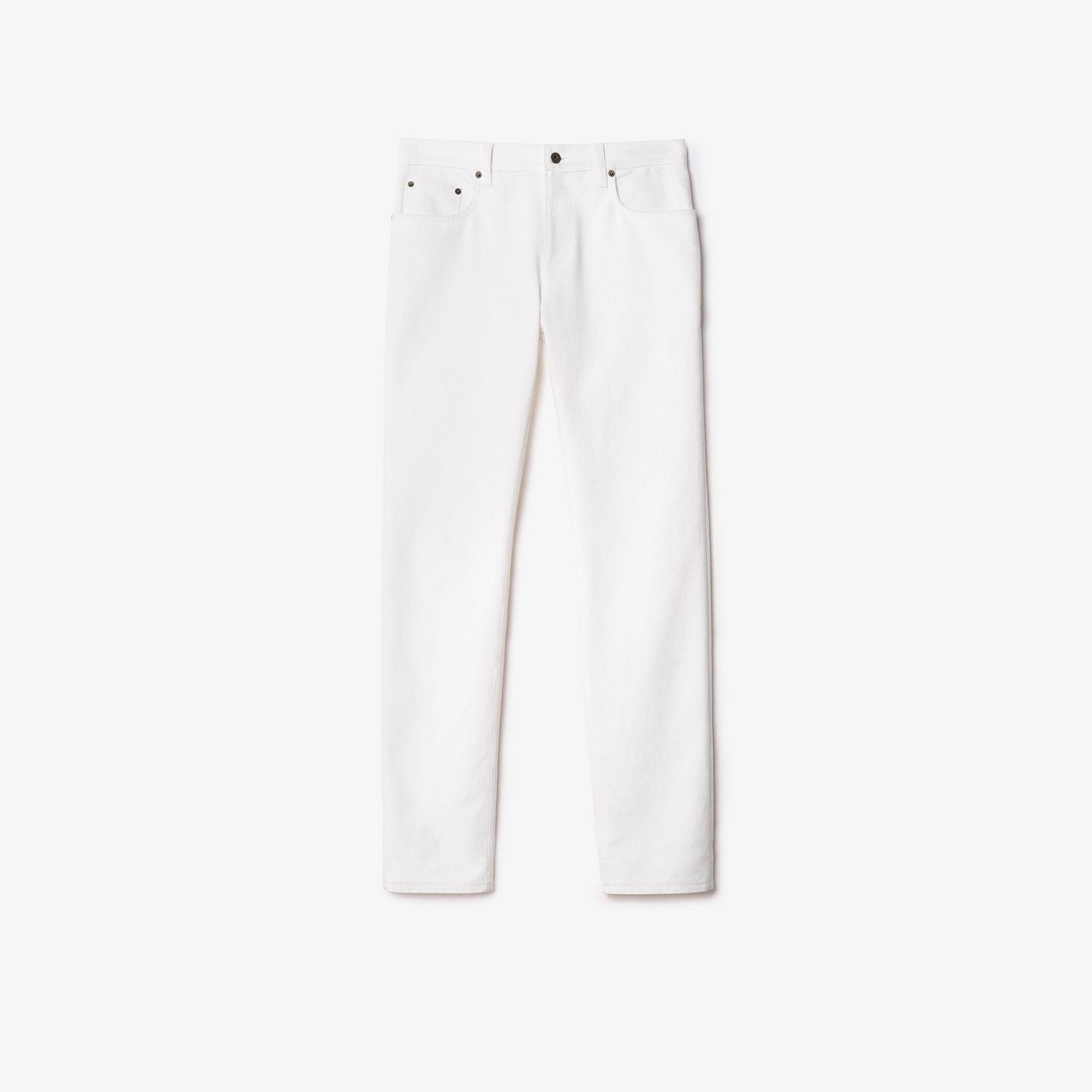 Burberry Erkek Beyaz Pantolon