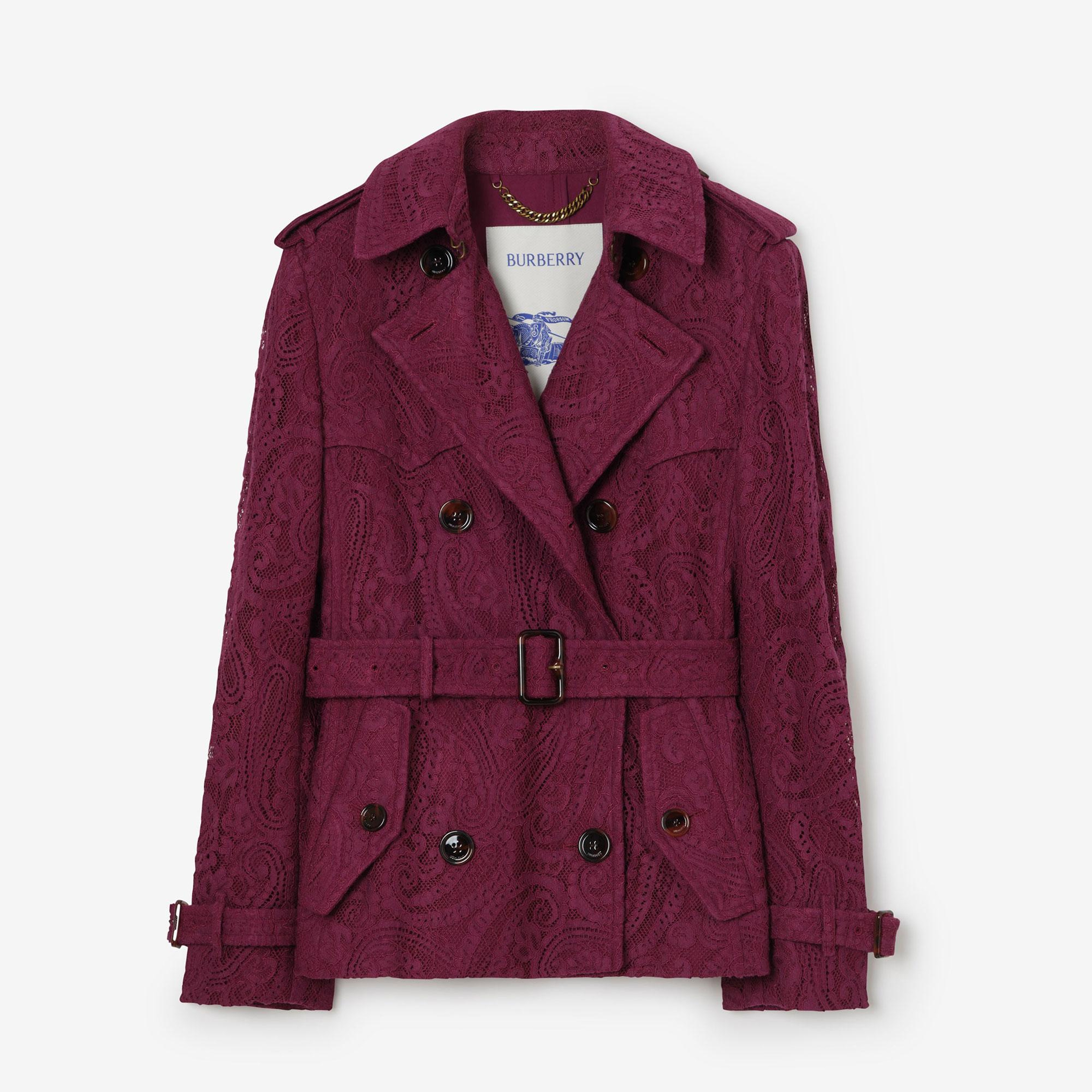 Burberry Kadın Mor Pardesü