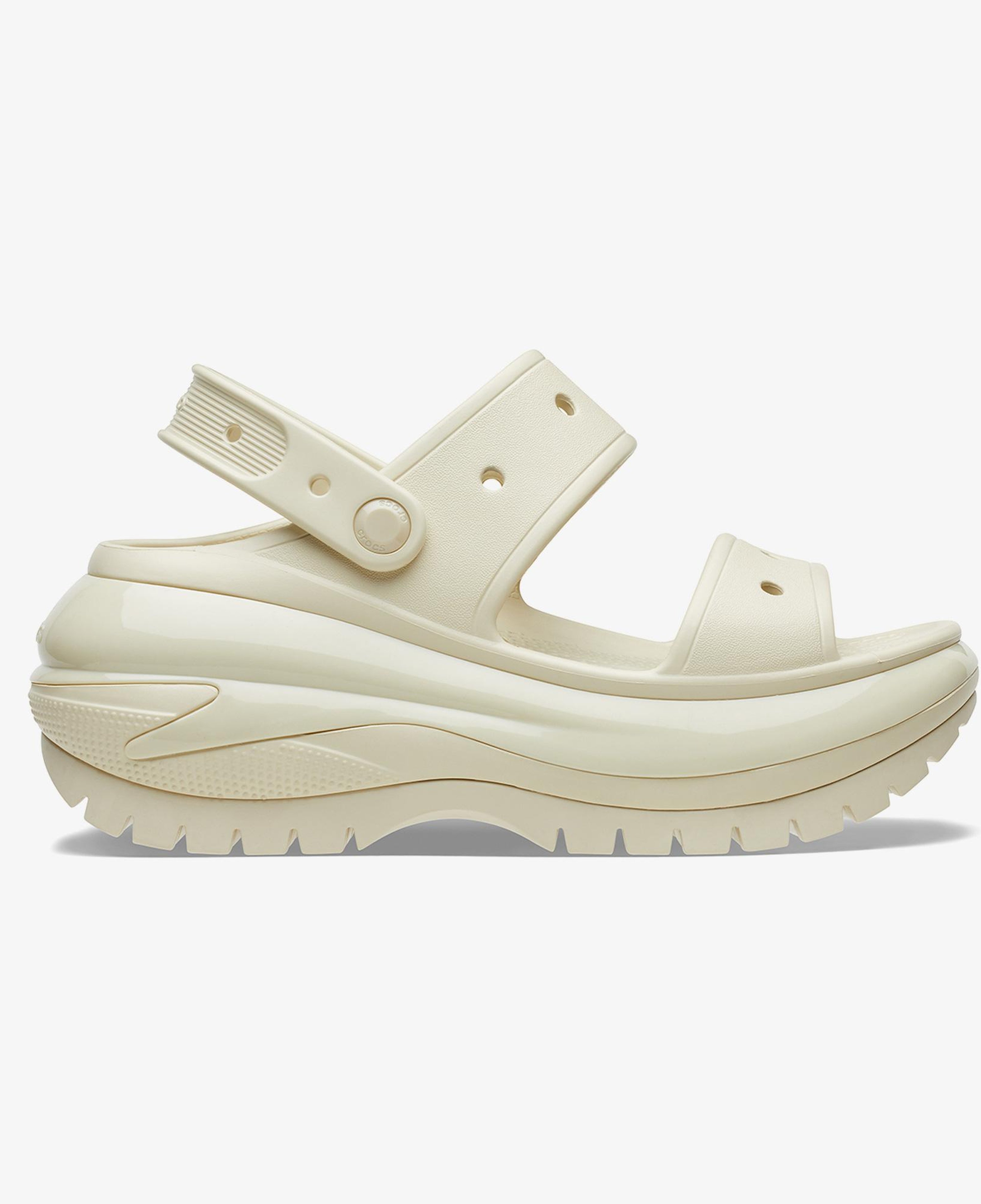 Crocs Classic Mega Crush Kadın Krem Sandalet