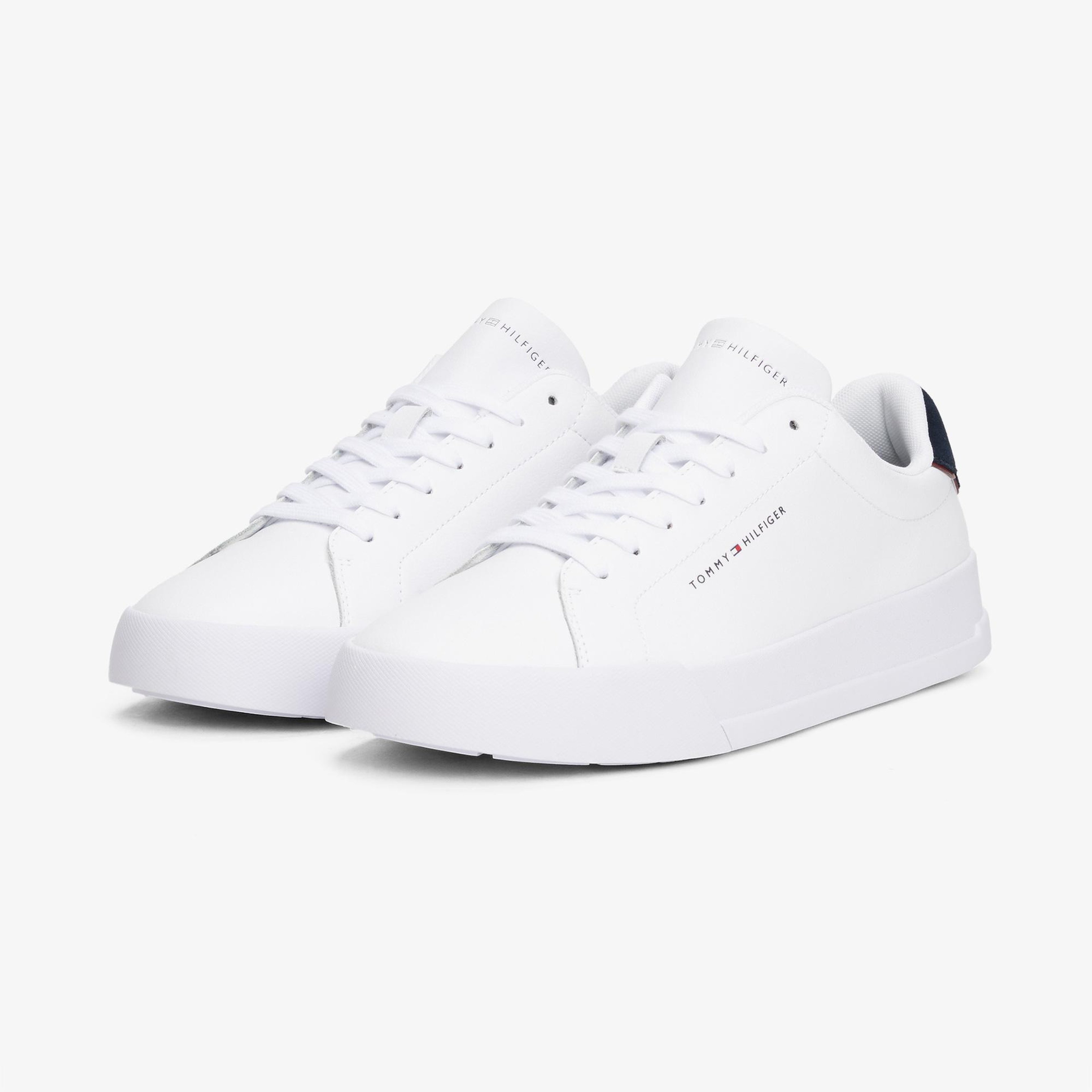 Tommy Hilfiger Court Leather Erkek Beyaz Spor Ayakkabı