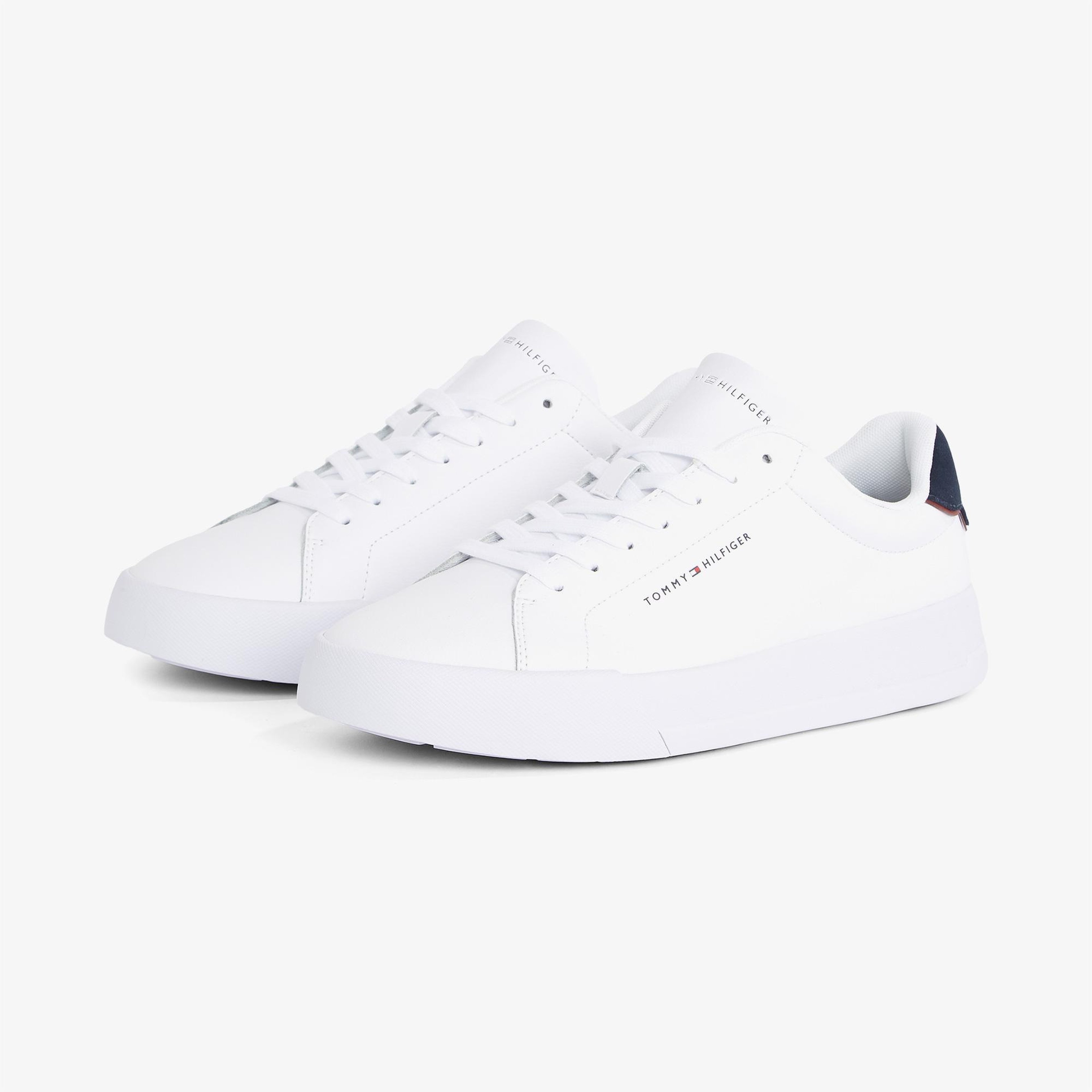 Tommy Hilfiger Court Leather Erkek Beyaz Spor Ayakkabı