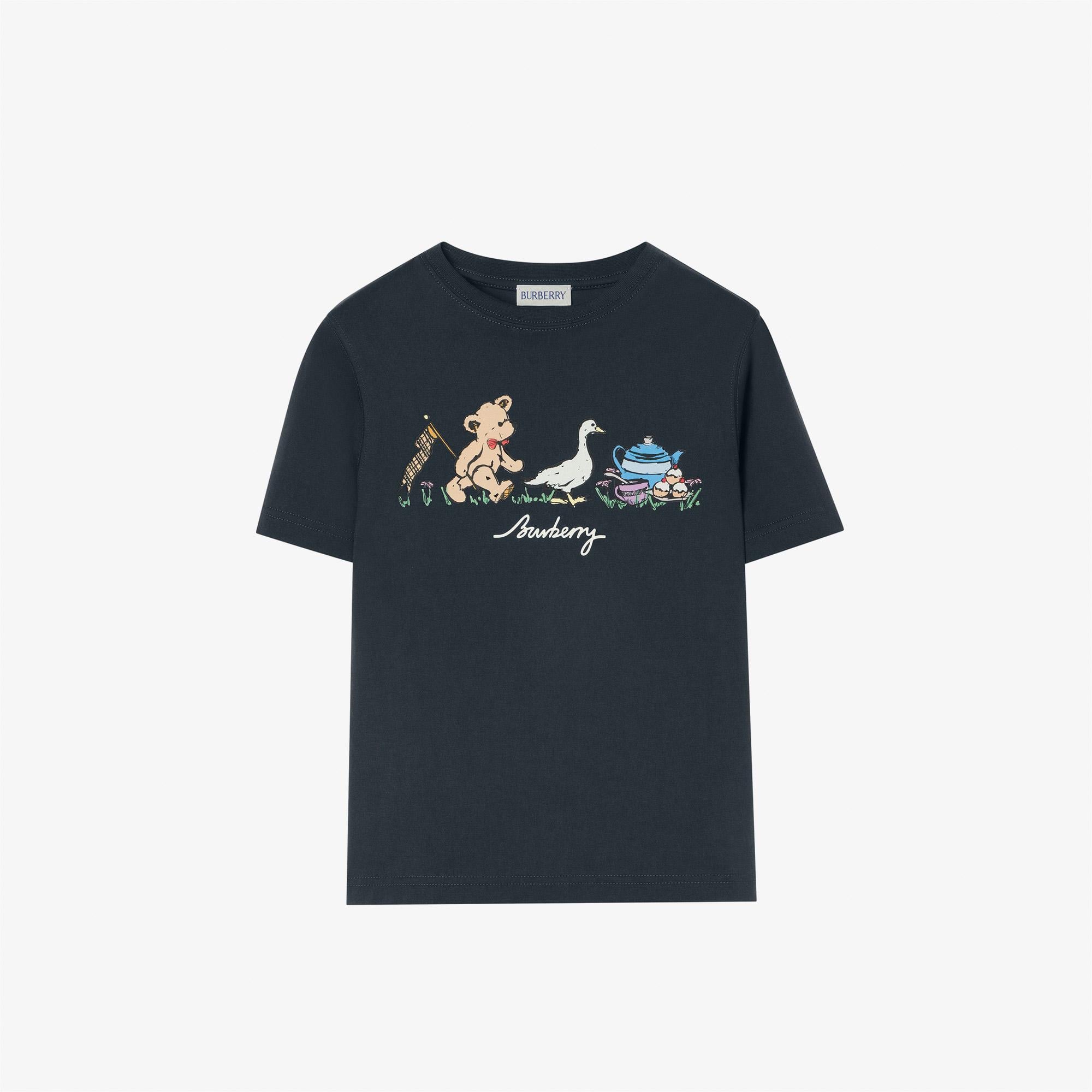 Burberry Cedar Tddy Party Çocuk Lacivert T-Shirt