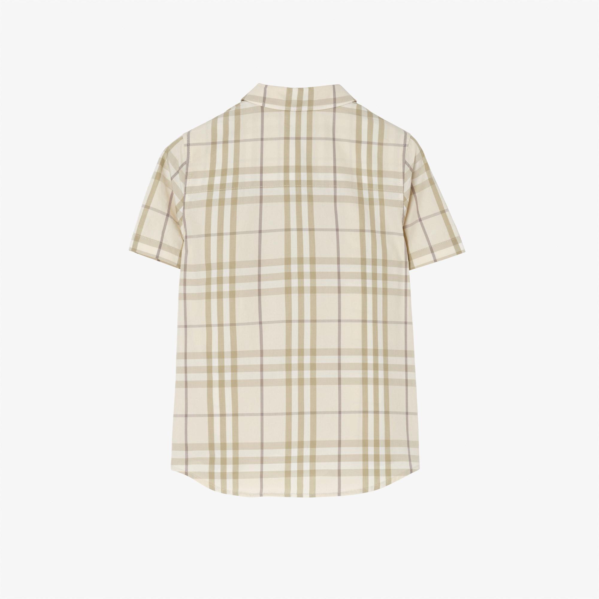 Burberry Owen Check Çocuk Krem Gömlek