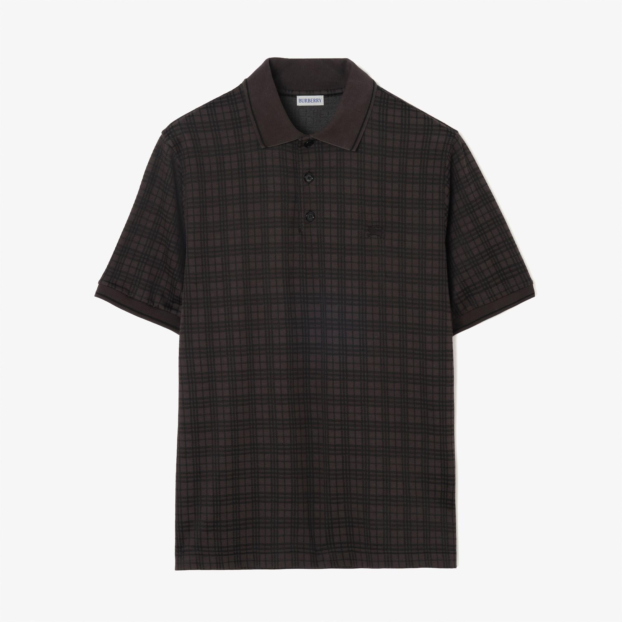 Burberry Pelham Check Erkek Antrasit Polo