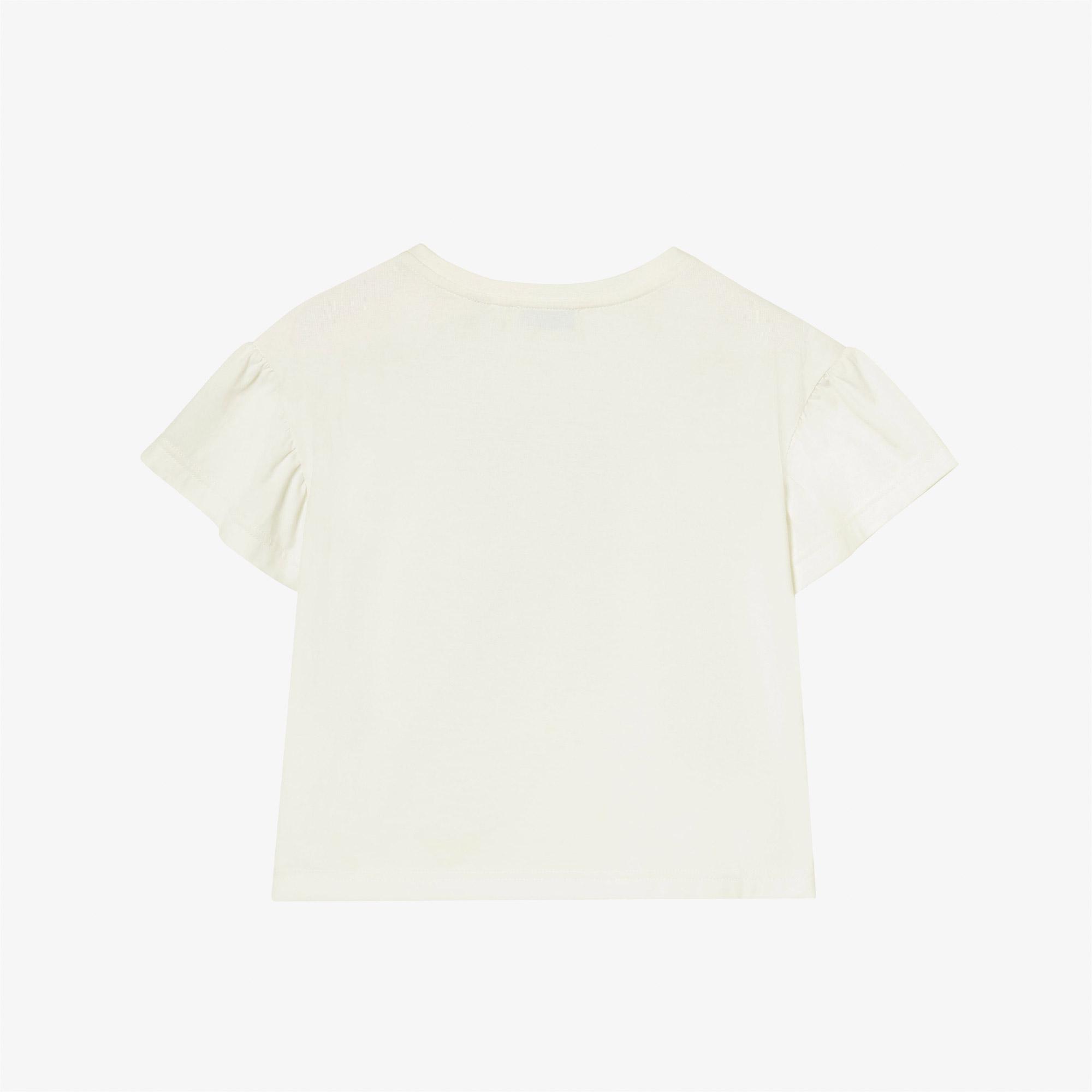 Burberry Roxy Bow Çocuk Beyaz T-Shirt