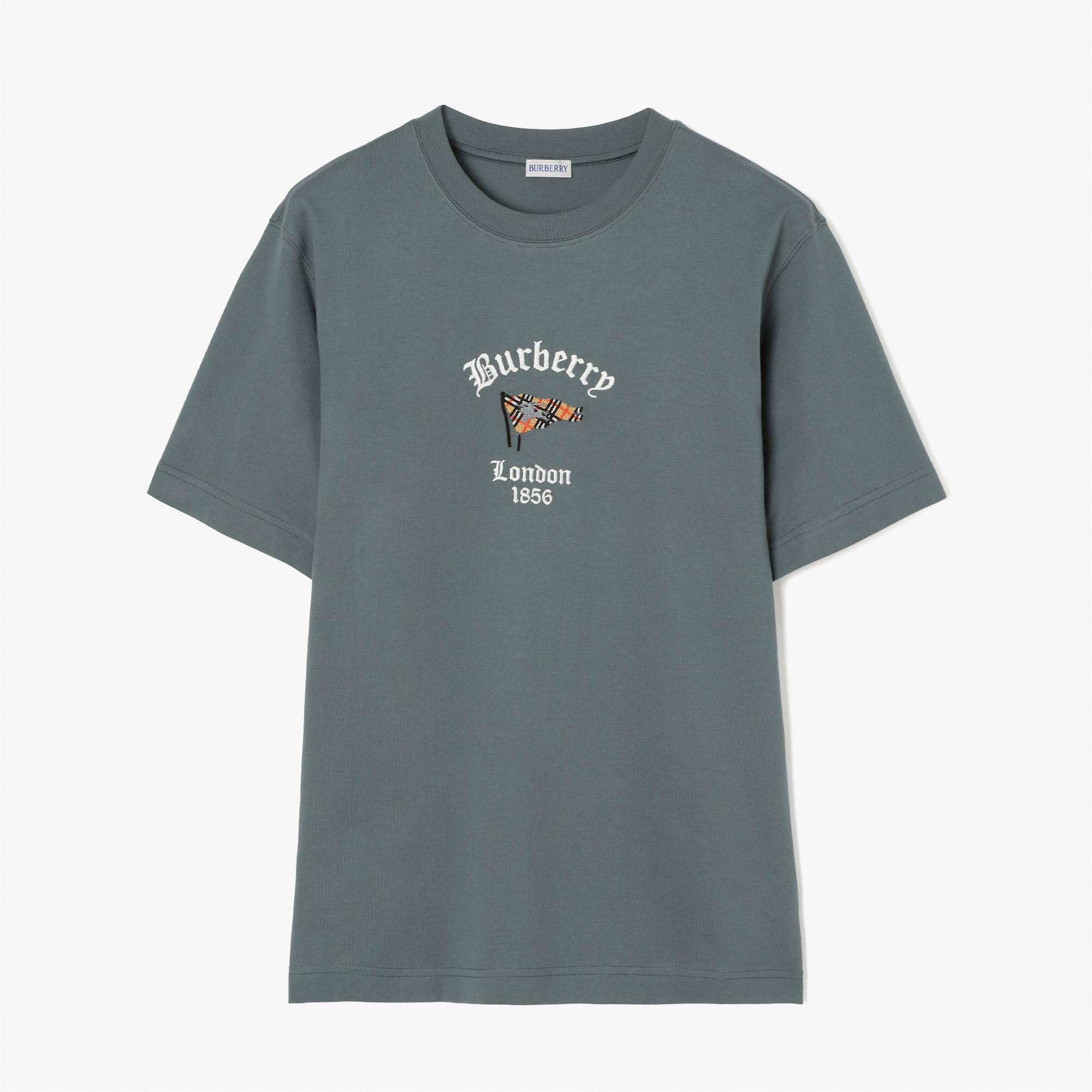 Burberry Ryan Flag Erkek Mavi T-Shirt