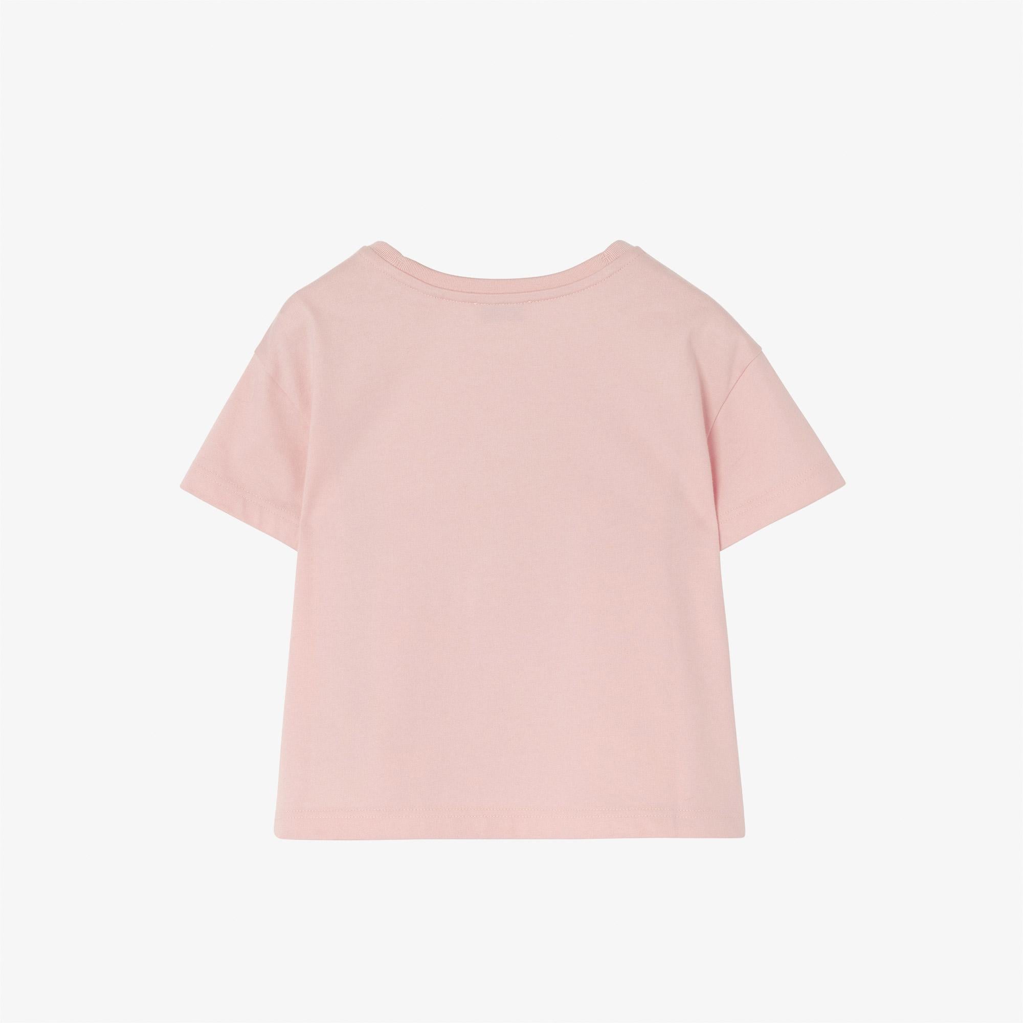 Burberry Racheal Crest Çocuk Pembe T-Shirt