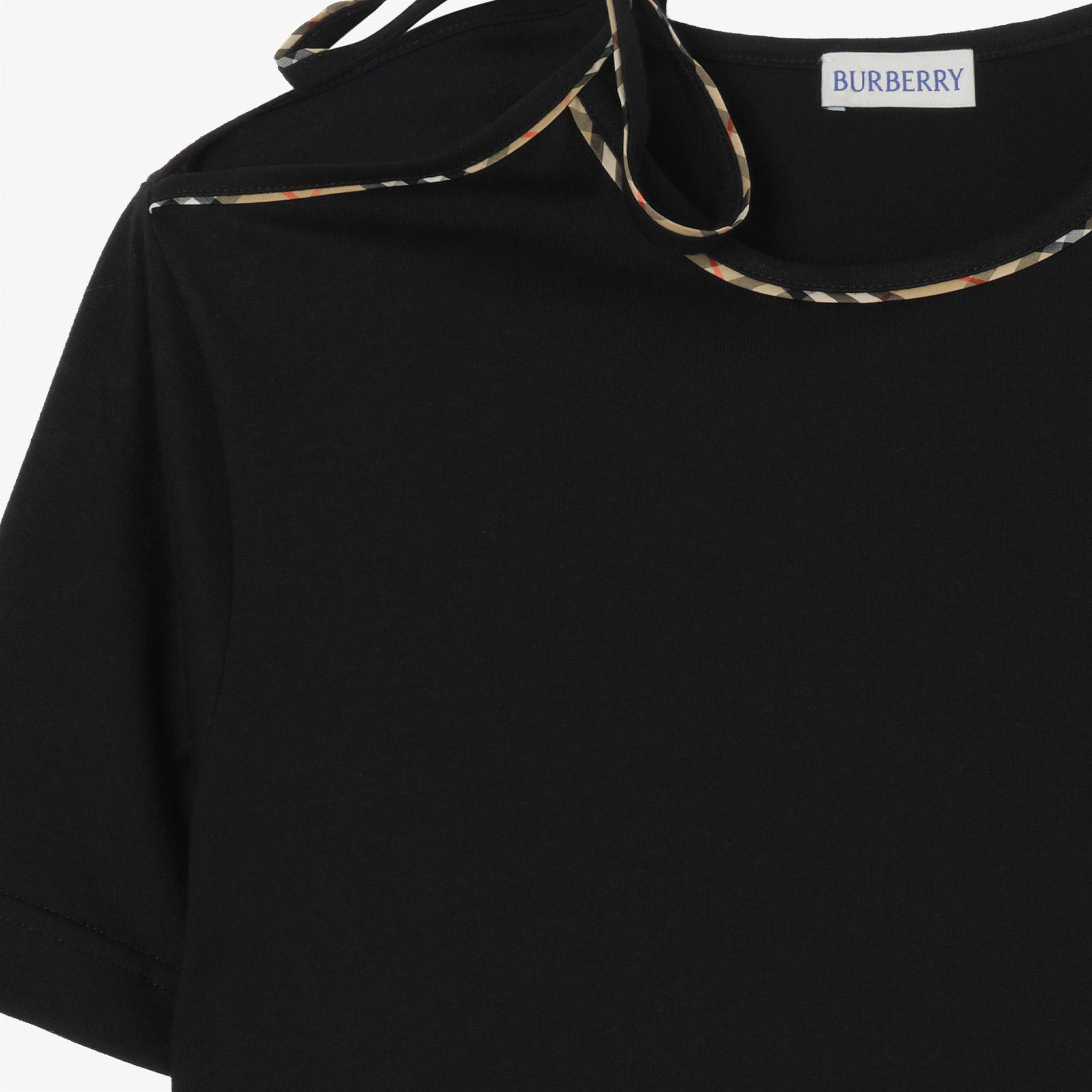 Burberry Frankie Bow Kadın Siyah T-Shirt