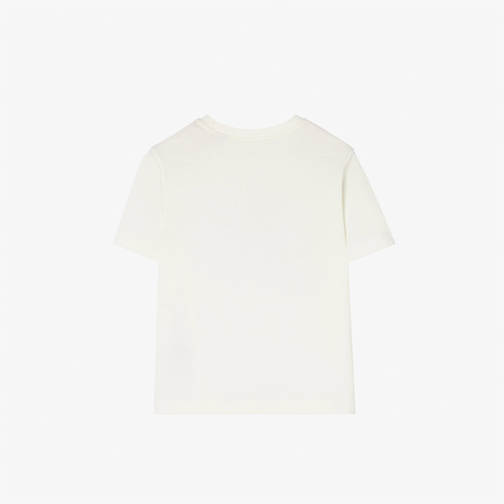 Burberry Cedar Crest Çocuk Beyaz T-Shirt