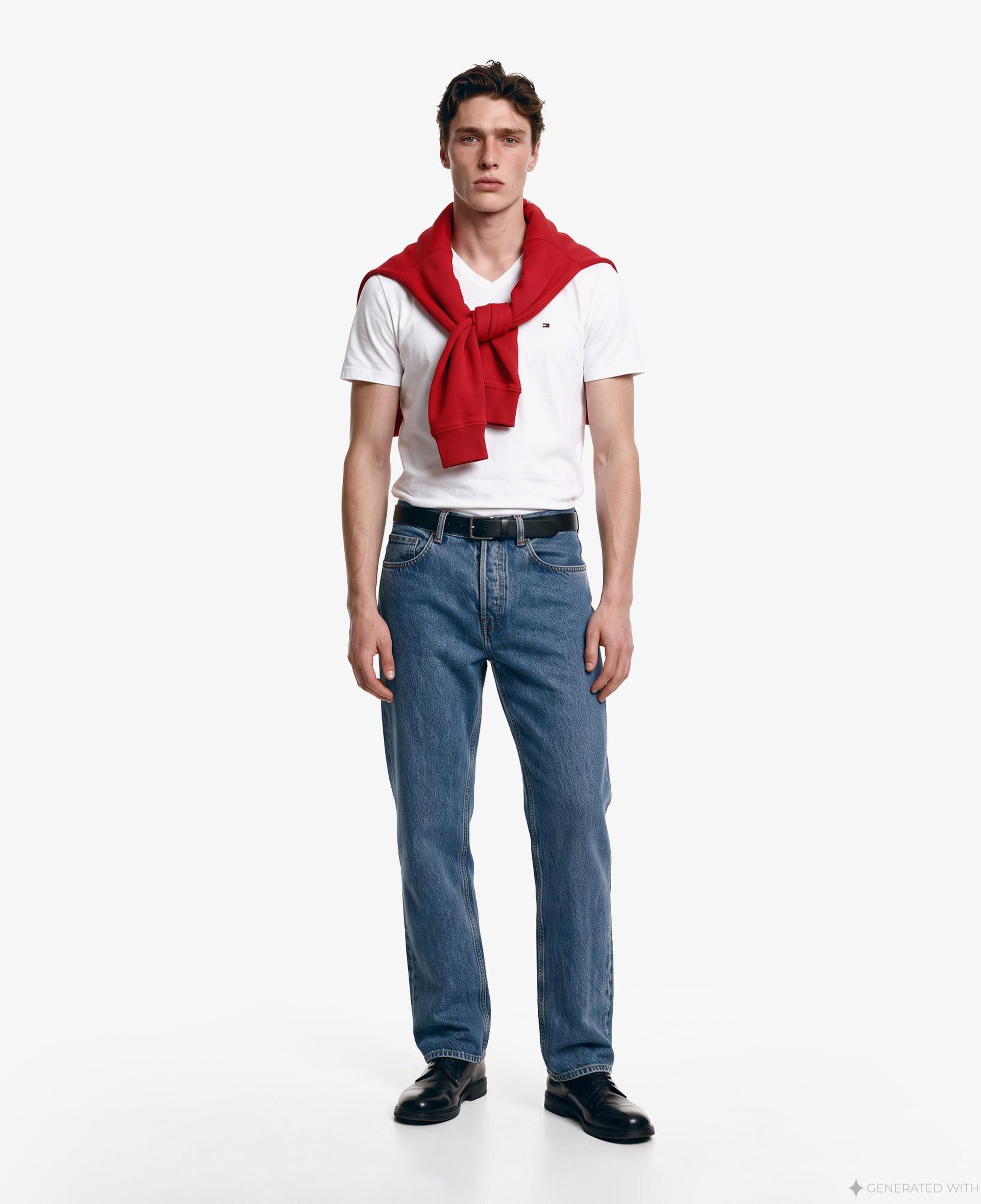 Tommy Hilfiger 3'lü V Yaka Erkek Sarı T-Shirt