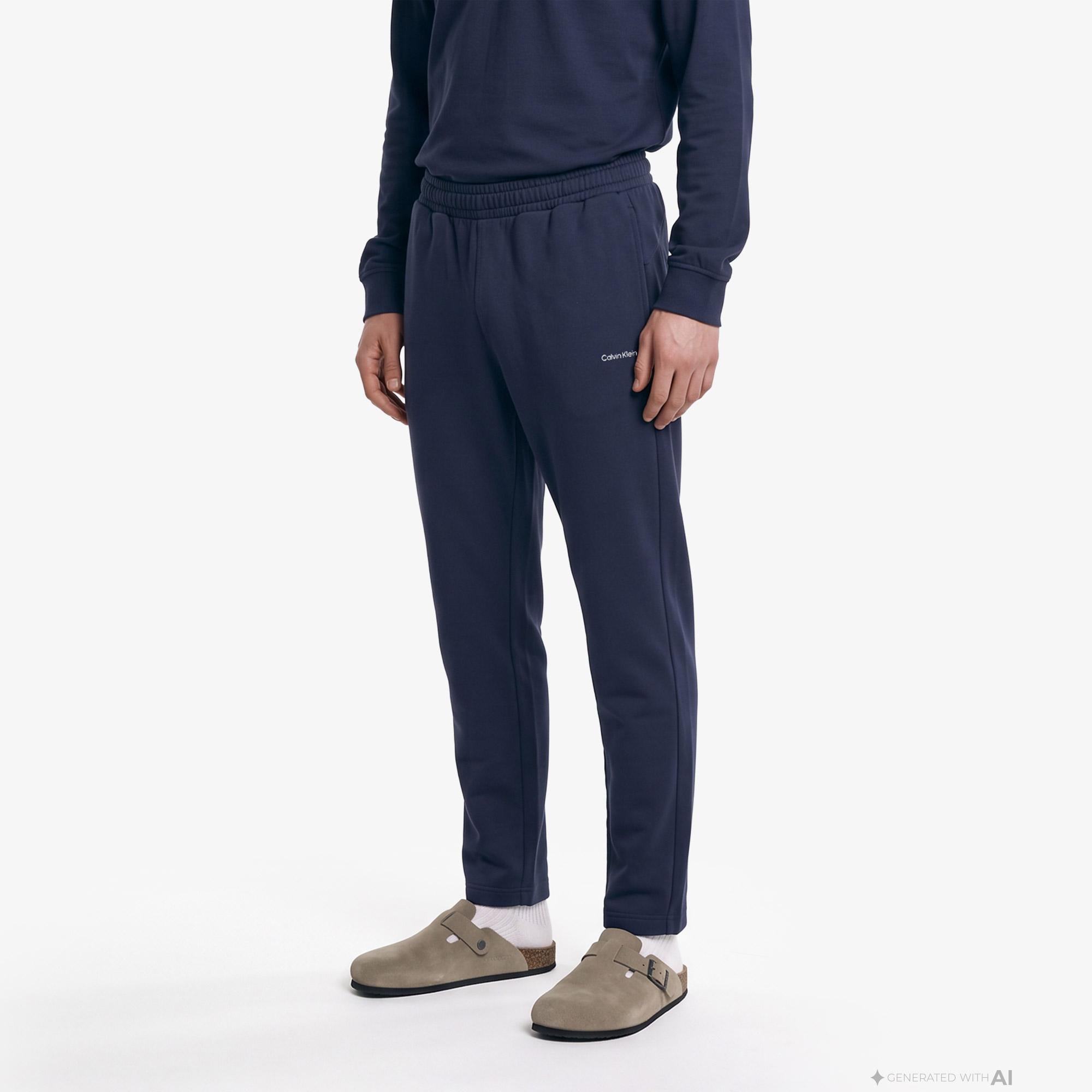 Calvin Klein Premtrry Micro Logo Jogger Erkek Mavi Eşofman Altı
