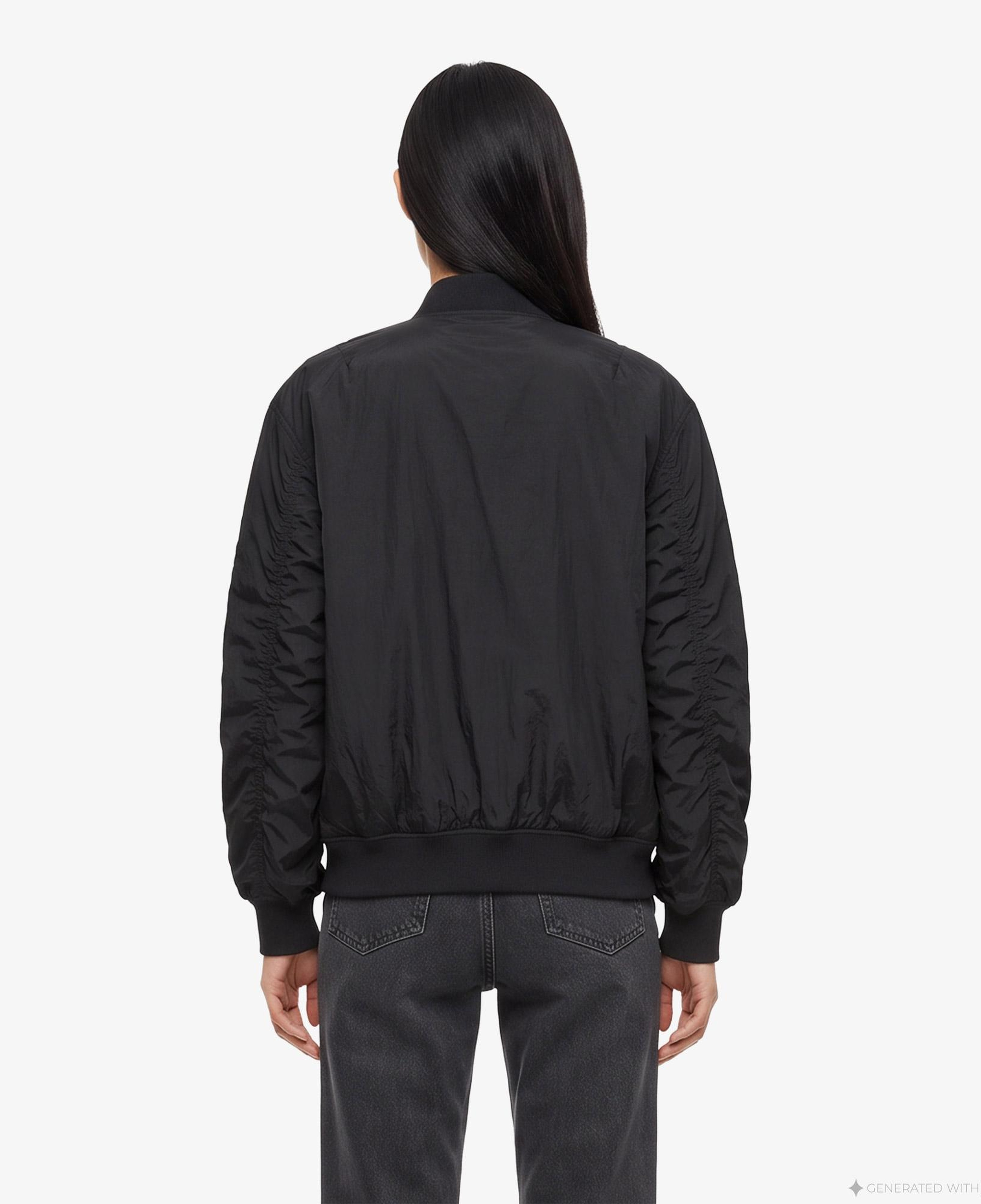 Calvin Klein Essential Nylon Bomber Kadın Siyah Ceket