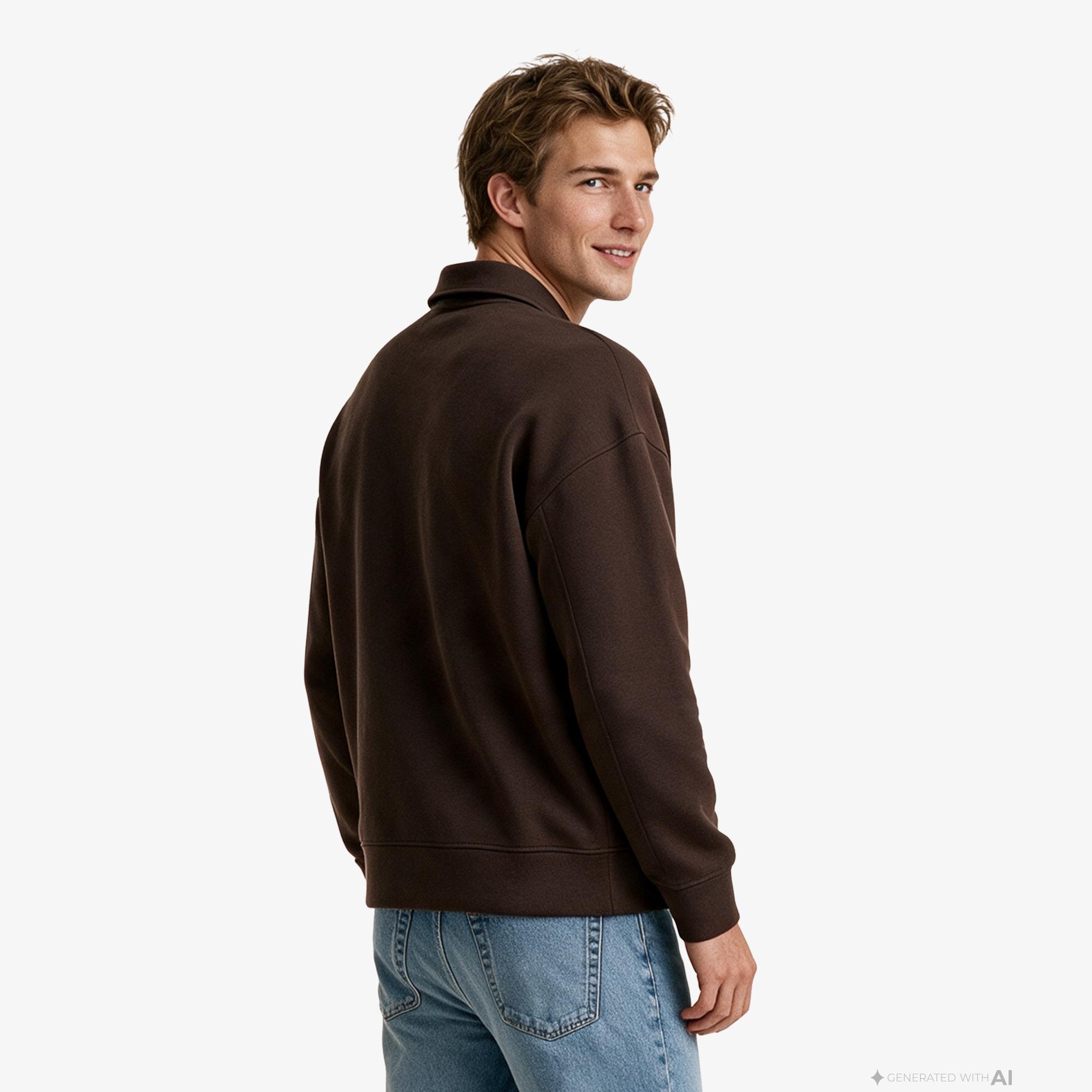Calvin Klein Cooling Spacer Erkek Kahverengi Sweatshirt