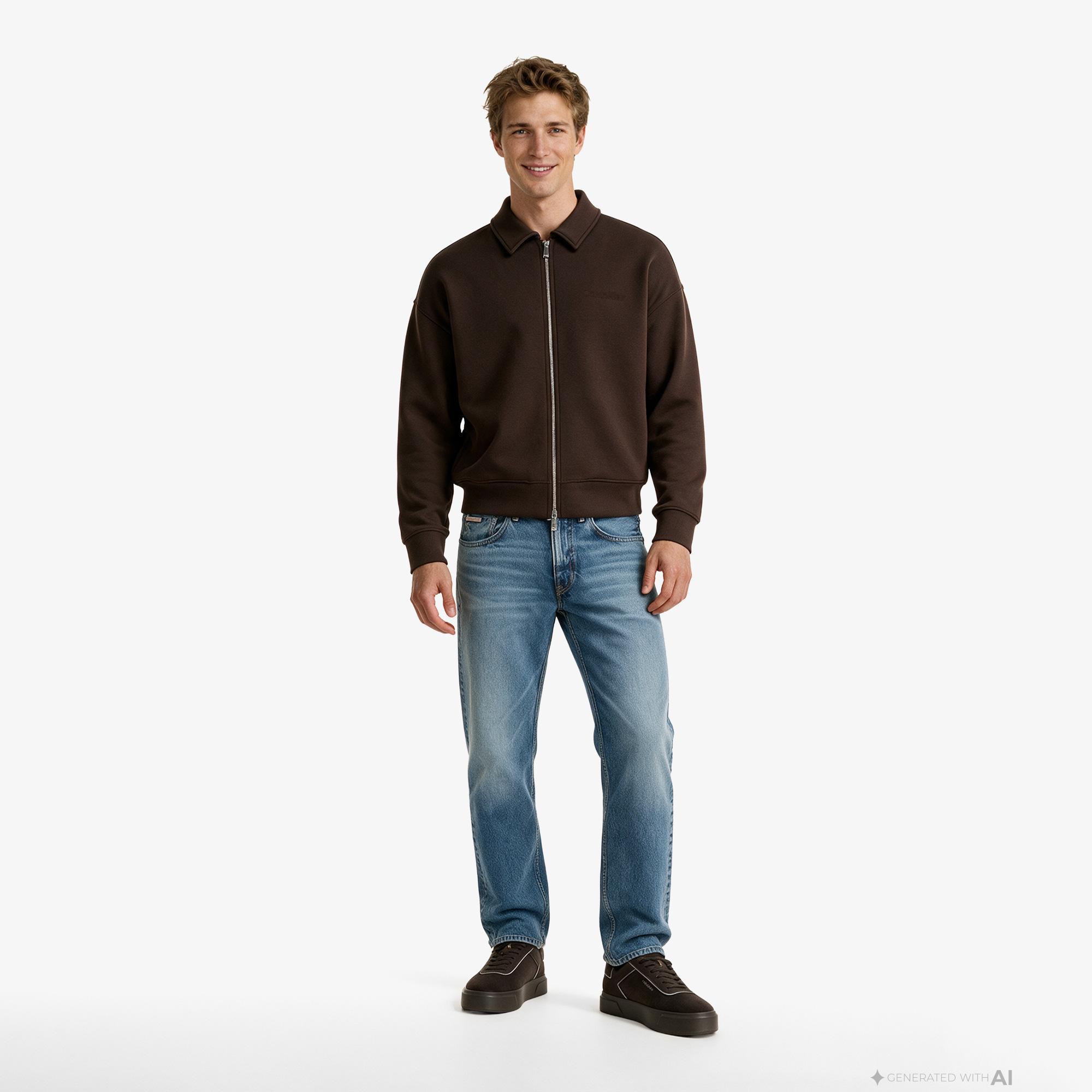Calvin Klein Cooling Spacer Erkek Kahverengi Sweatshirt