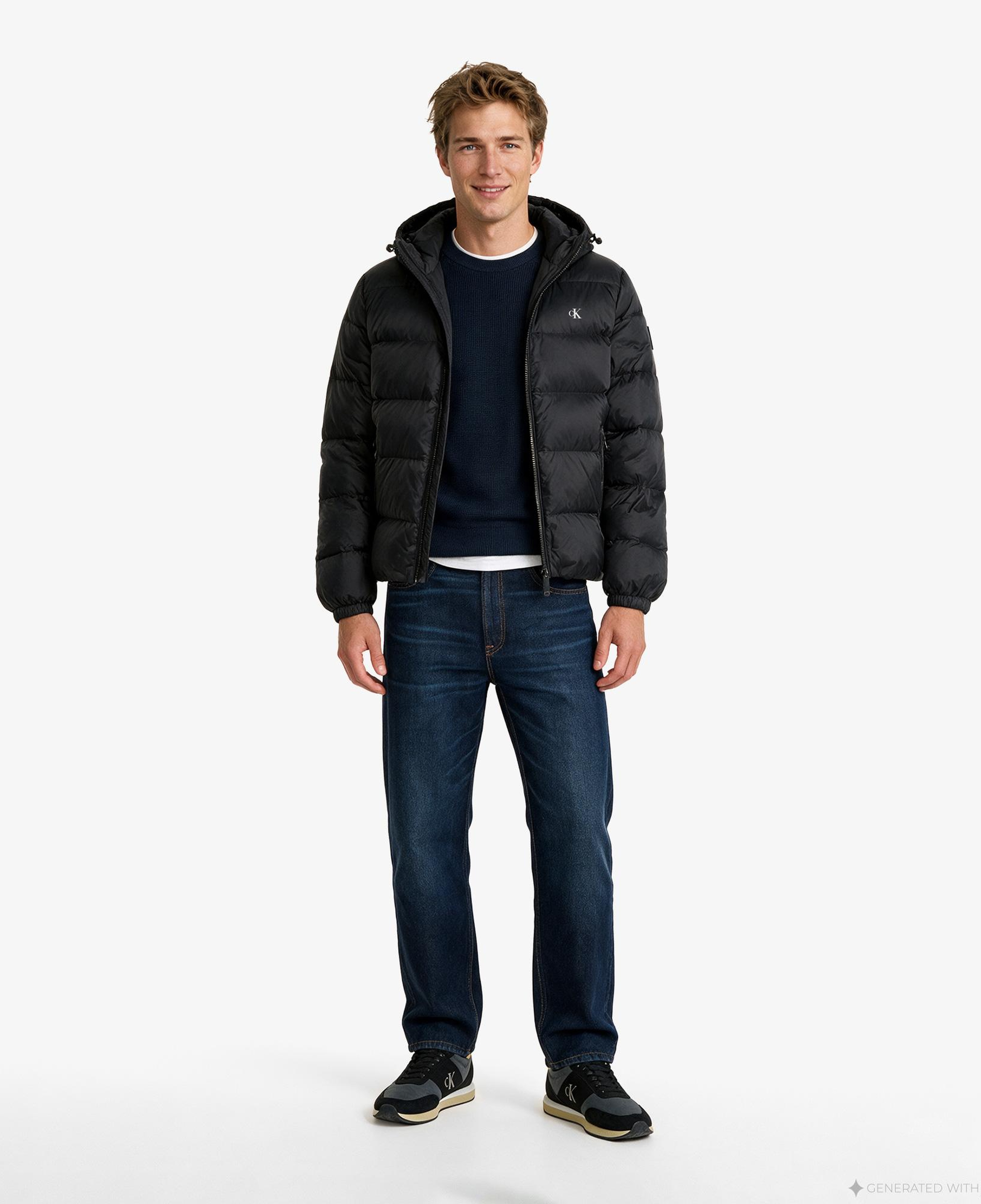 Calvin Klein Down Puffer Erkek Siyah Ceket
