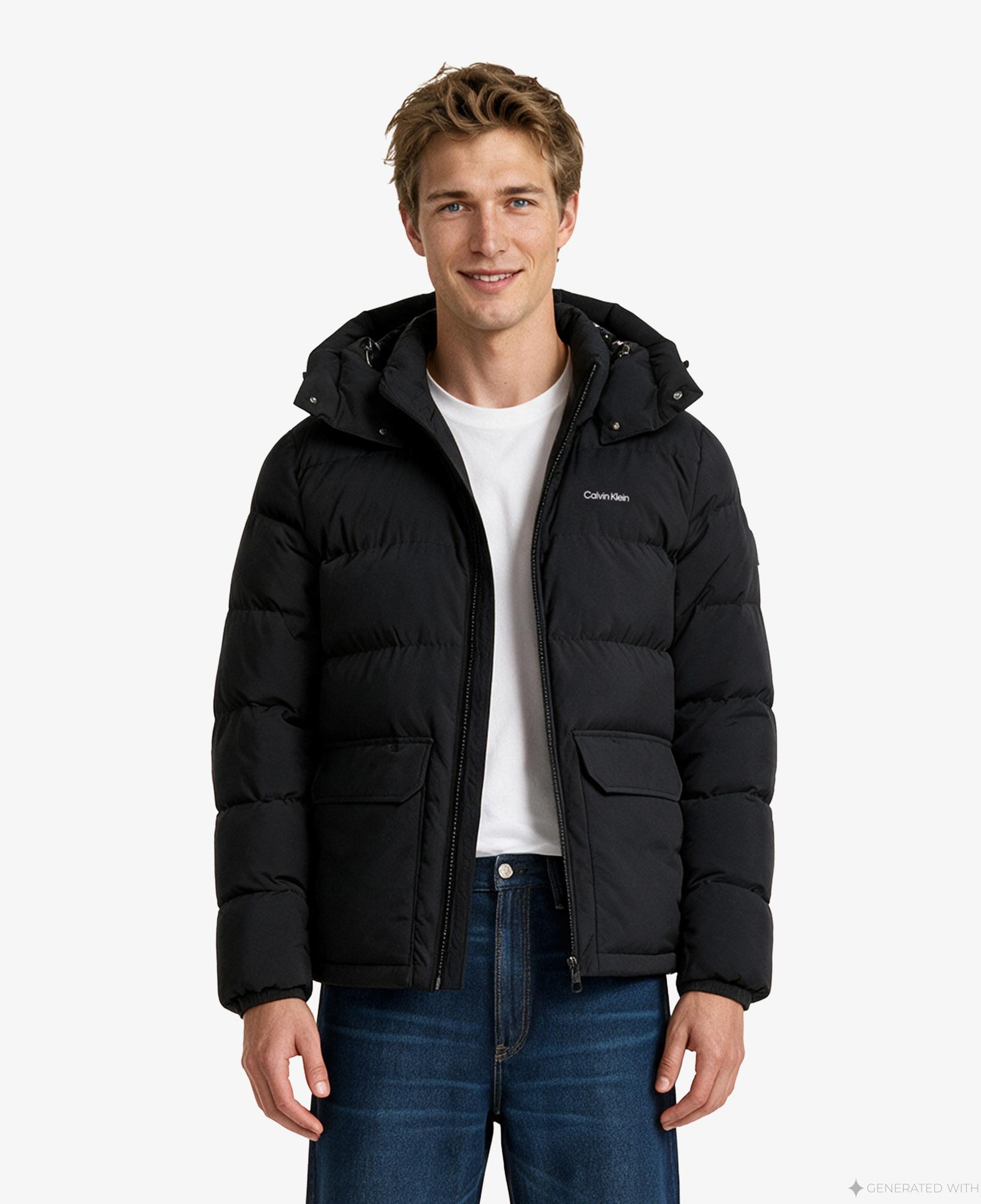 Calvin Klein Matte Down Puffer Erkek Siyah Ceket