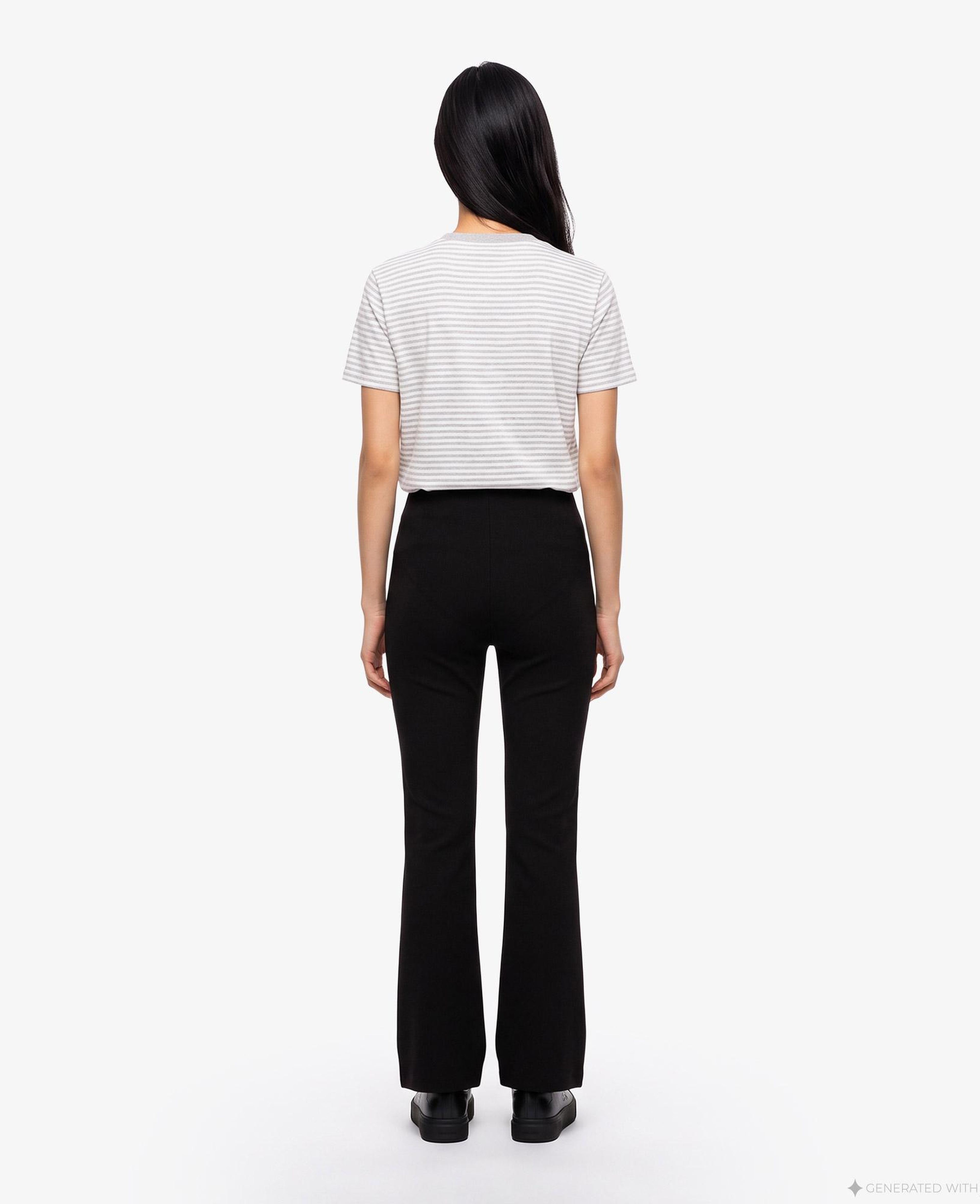 Calvin Klein Ponte Tailored Flare Kadın Siyah Pantolon
