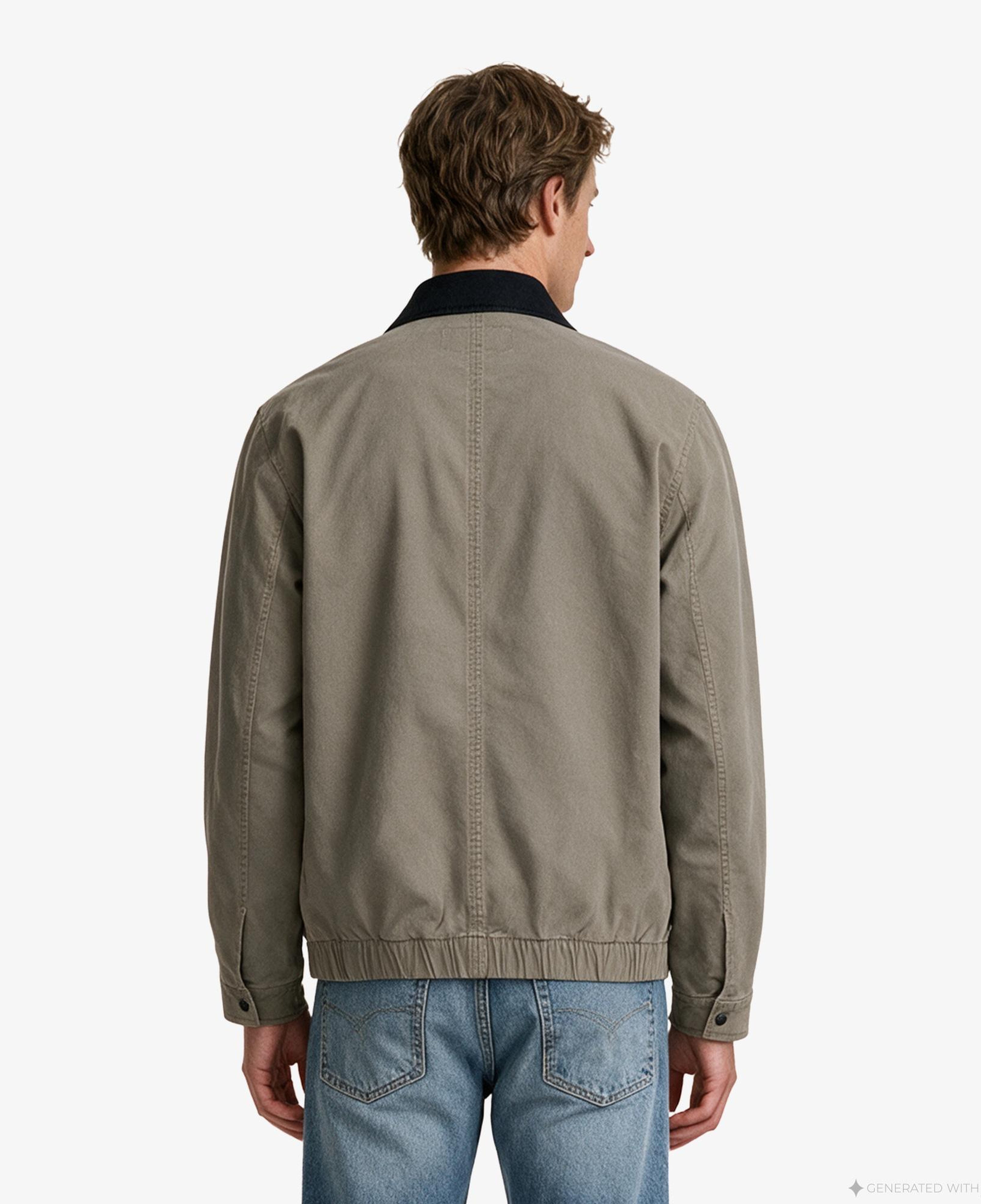 Calvin Klein Matty Canvas Contrast Collar Erkek Gri Ceket