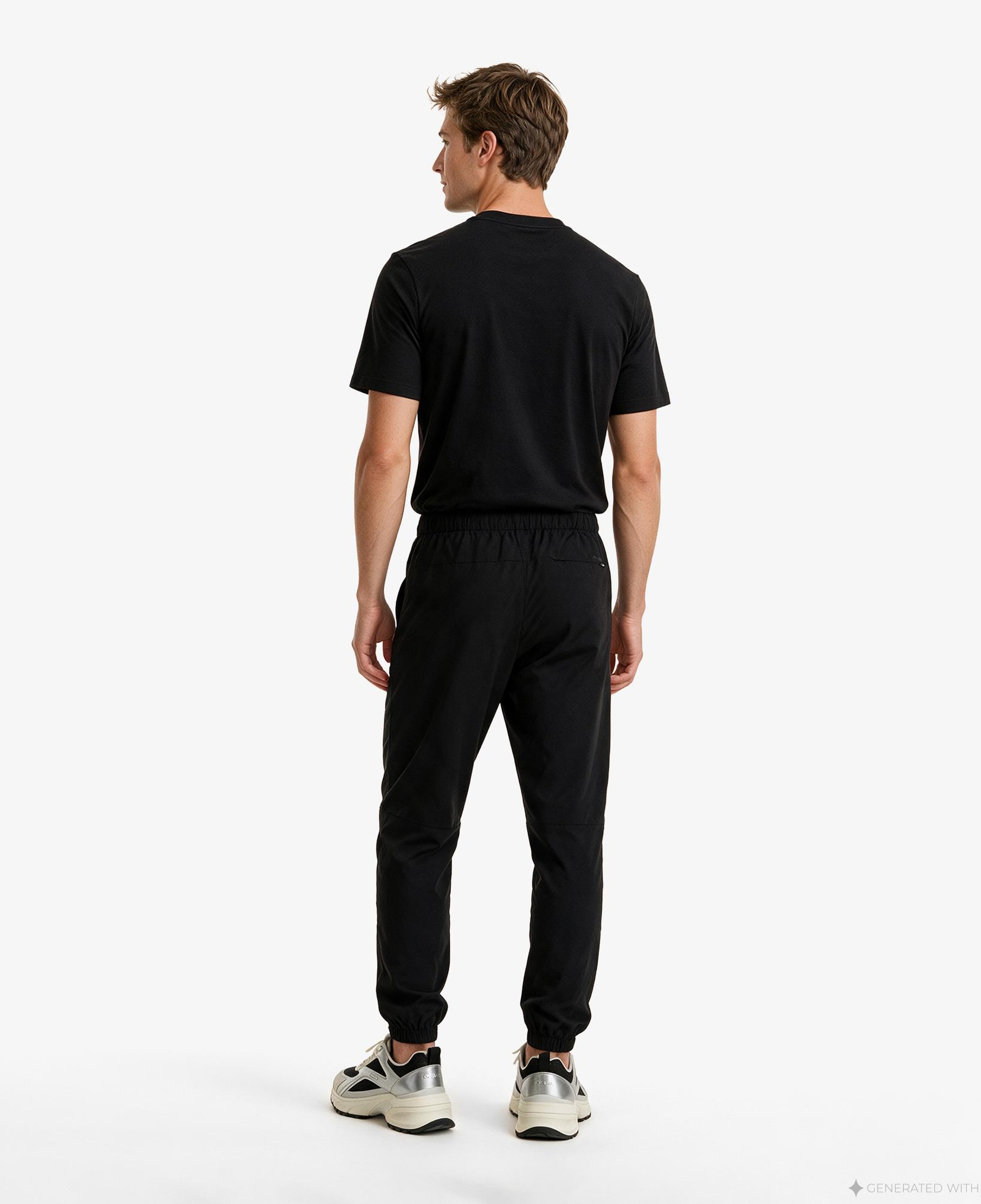 Calvin Klein Slim Tech Pull-On Erkek Siyah Pantolon