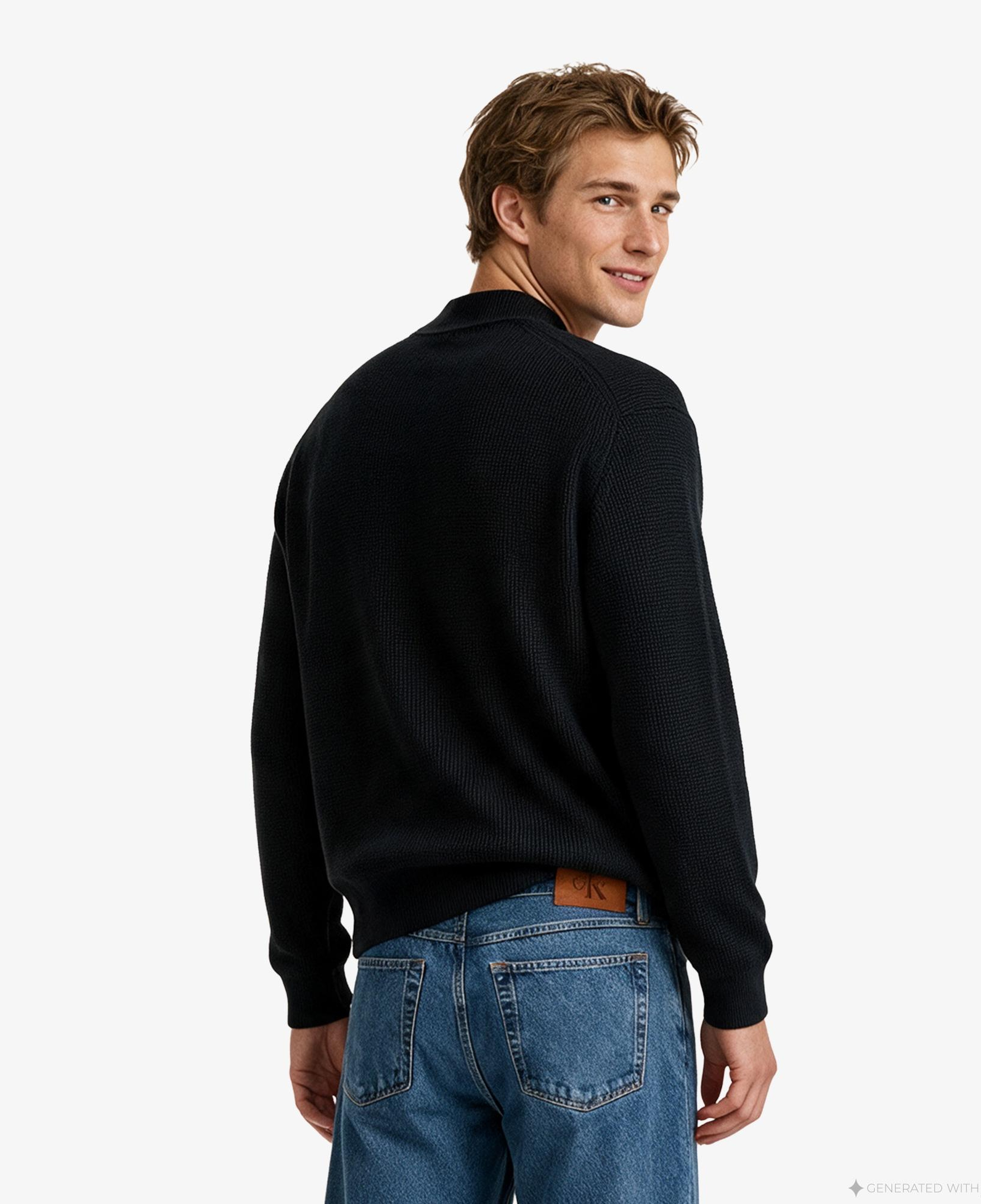 Calvin Klein Classic Cotton Erkek Siyah Triko