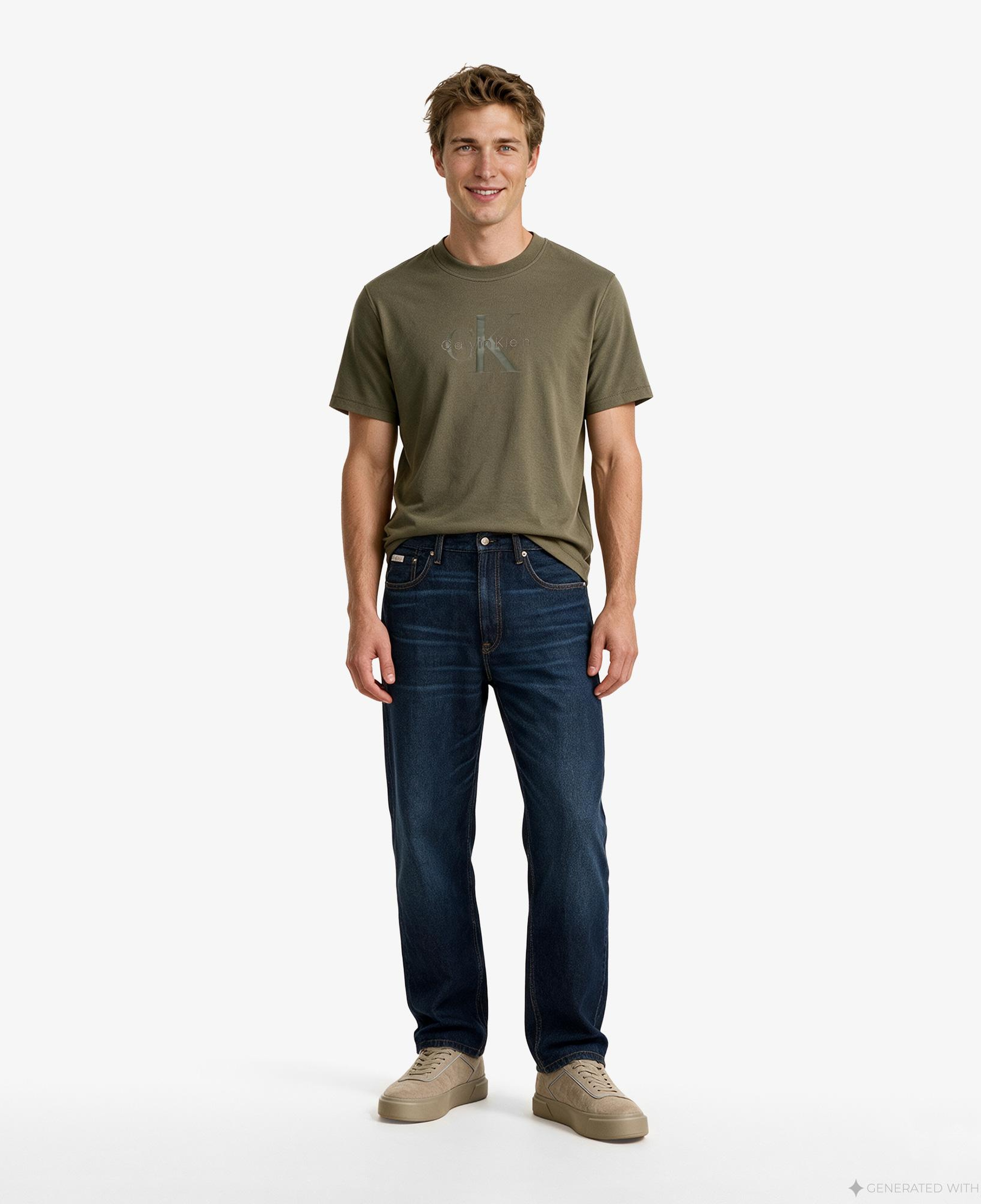 Calvin Klein Hero Monologo 20S Erkek Bej T-Shirt
