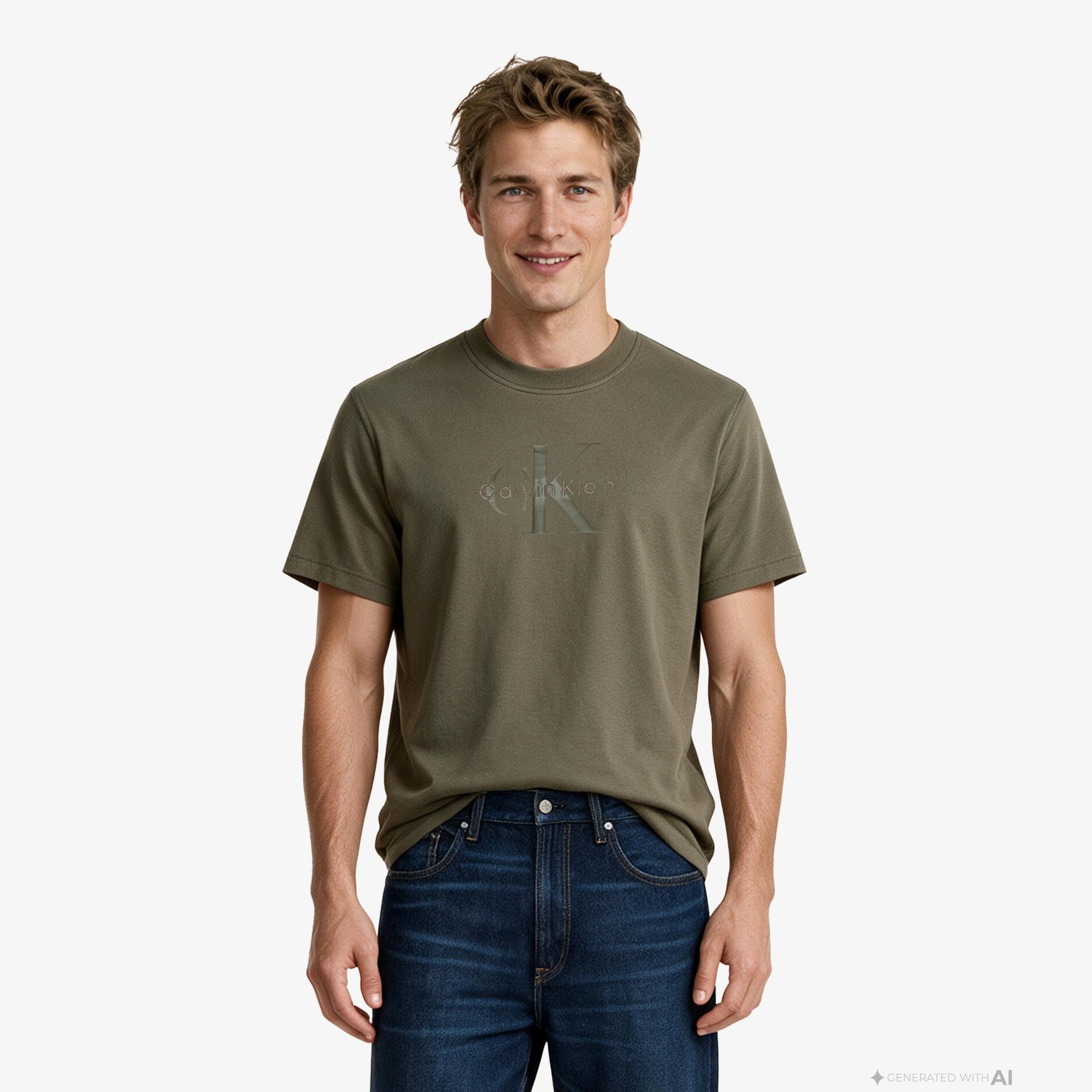 Calvin Klein Hero Monologo 20S Erkek Bej T-Shirt