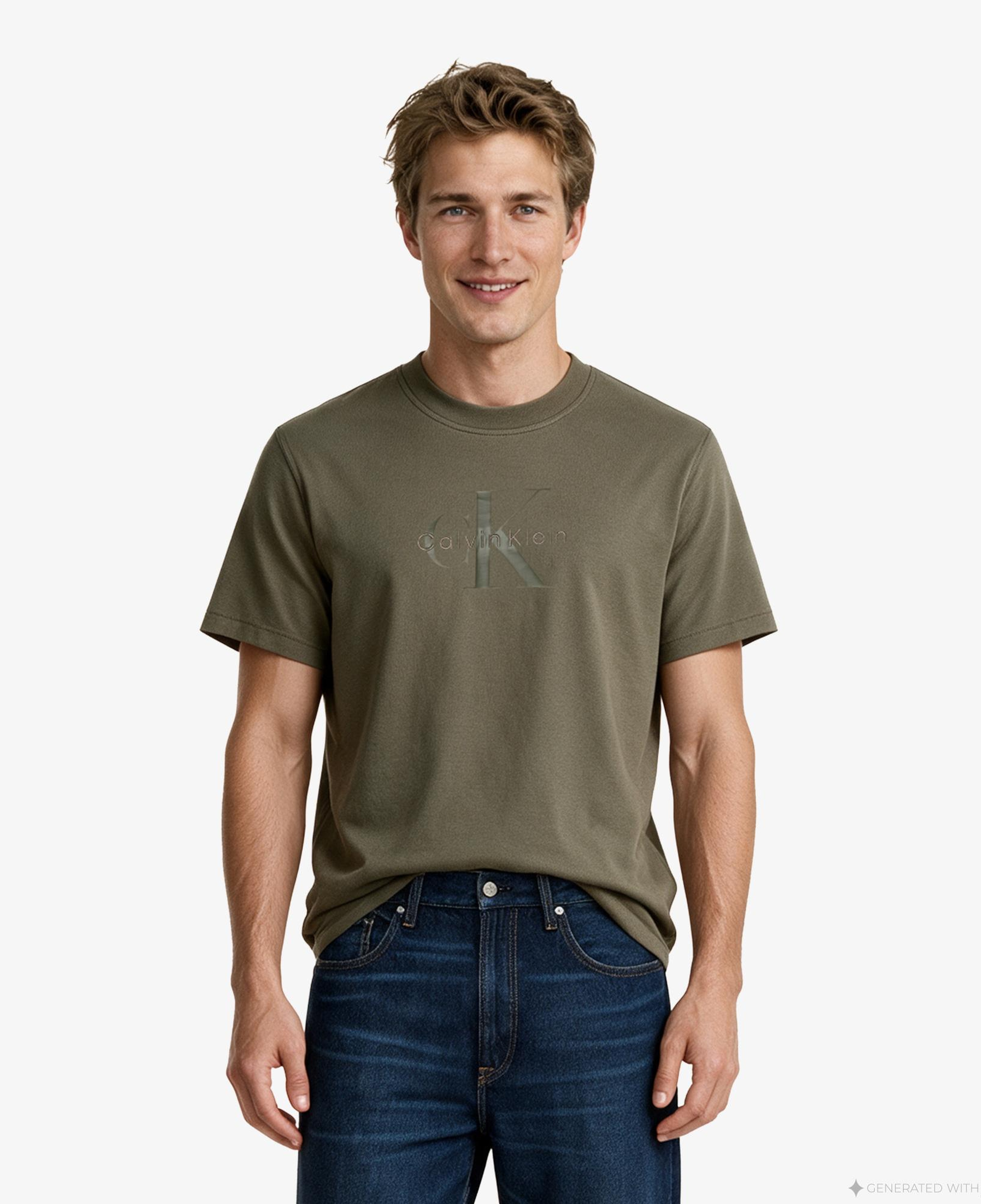 Calvin Klein Hero Monologo 20S Erkek Bej T-Shirt
