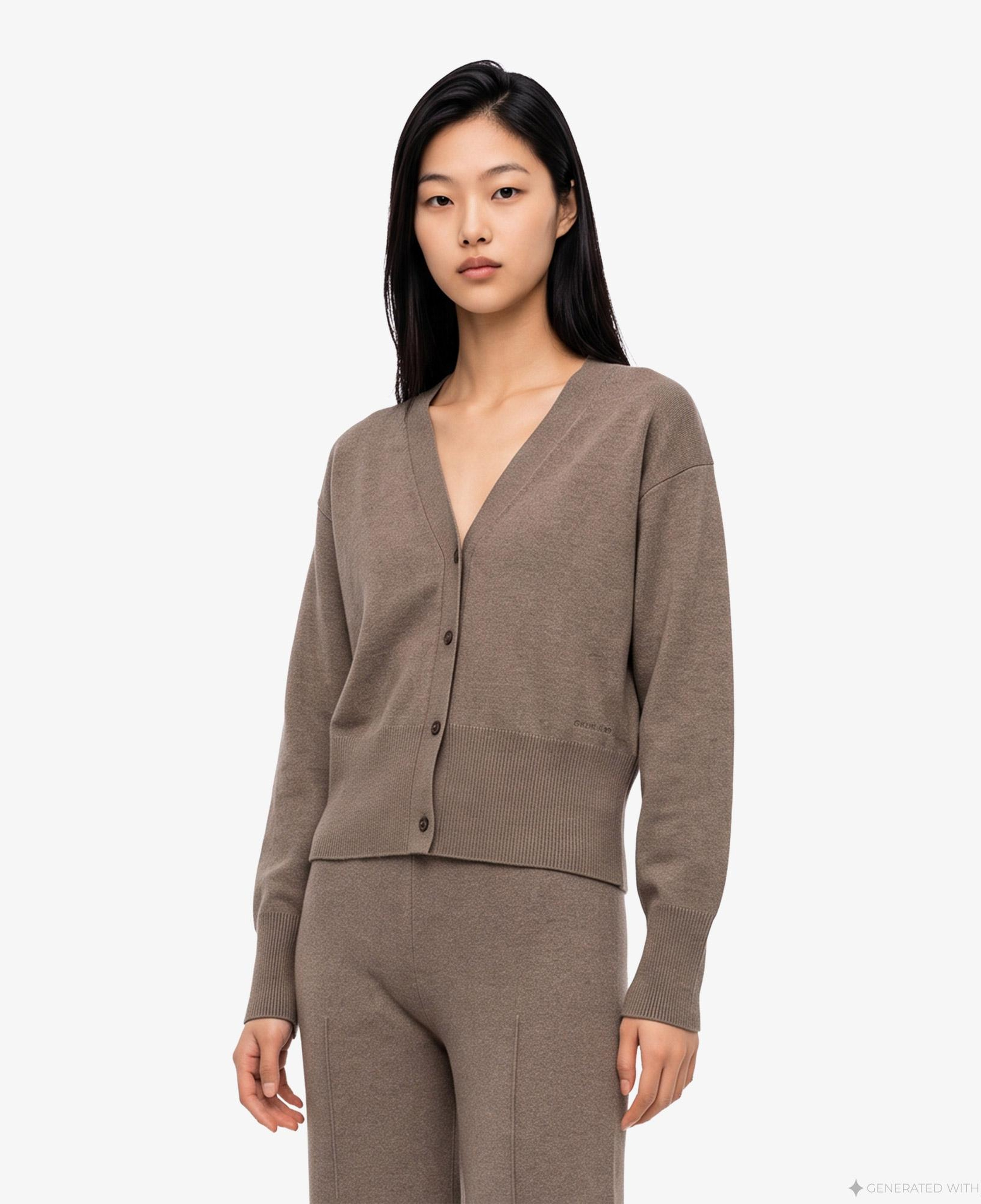 Calvin Klein Tech Knit Cardigan Kadın Bej Triko